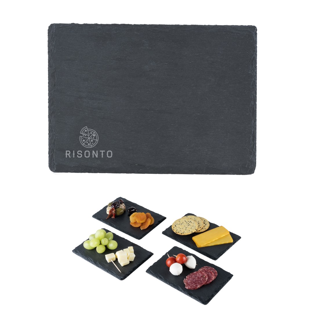 Twine Living® Slate Tapas Plate, set of 4 5