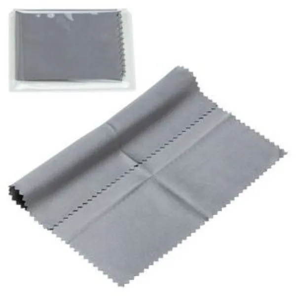6" x 6" 220GSM Microfiber Cleaning Cloth in Clear PVC Case 12