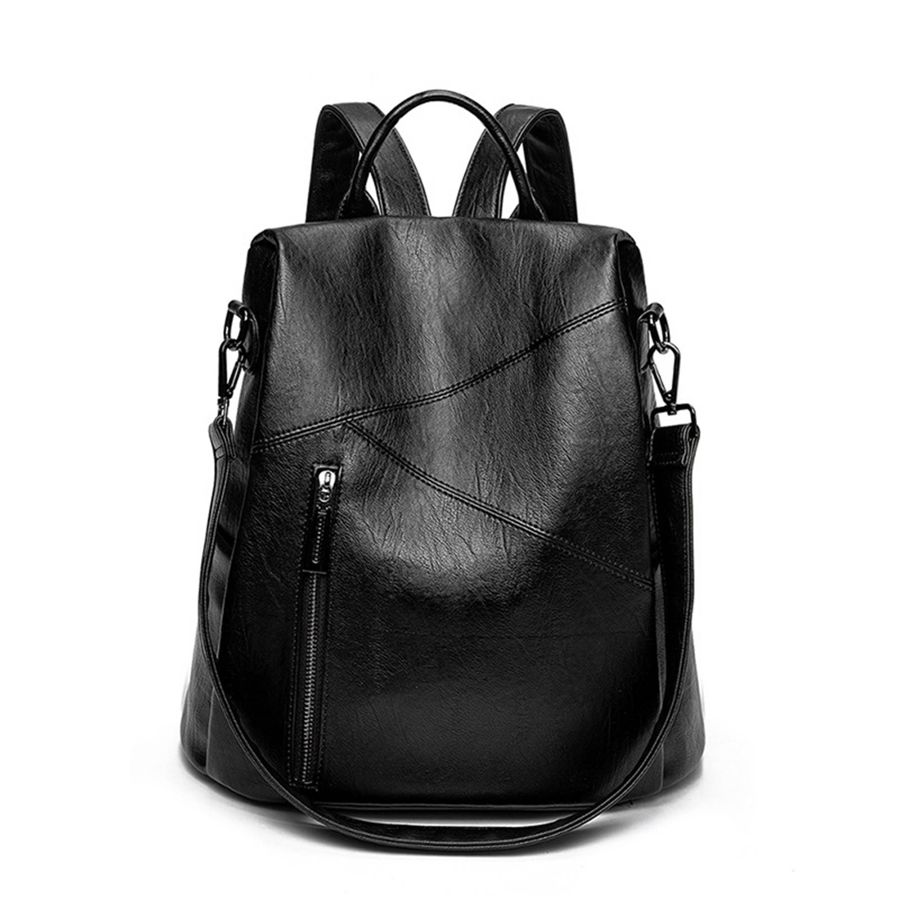 Polyurethane Women Purse Fashion Travel Shoulder Backpack 7