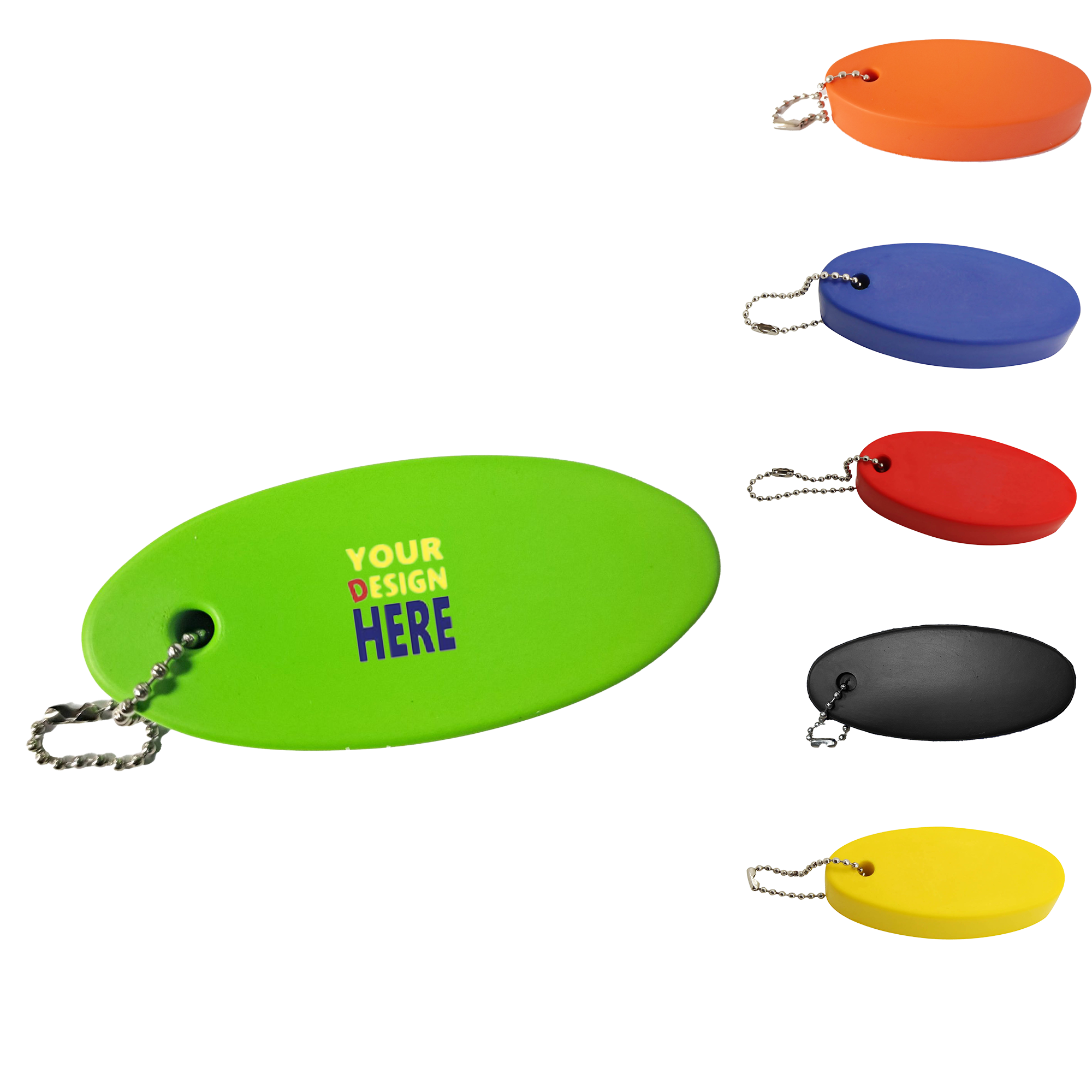 Oval Polyurethane Keychain 1