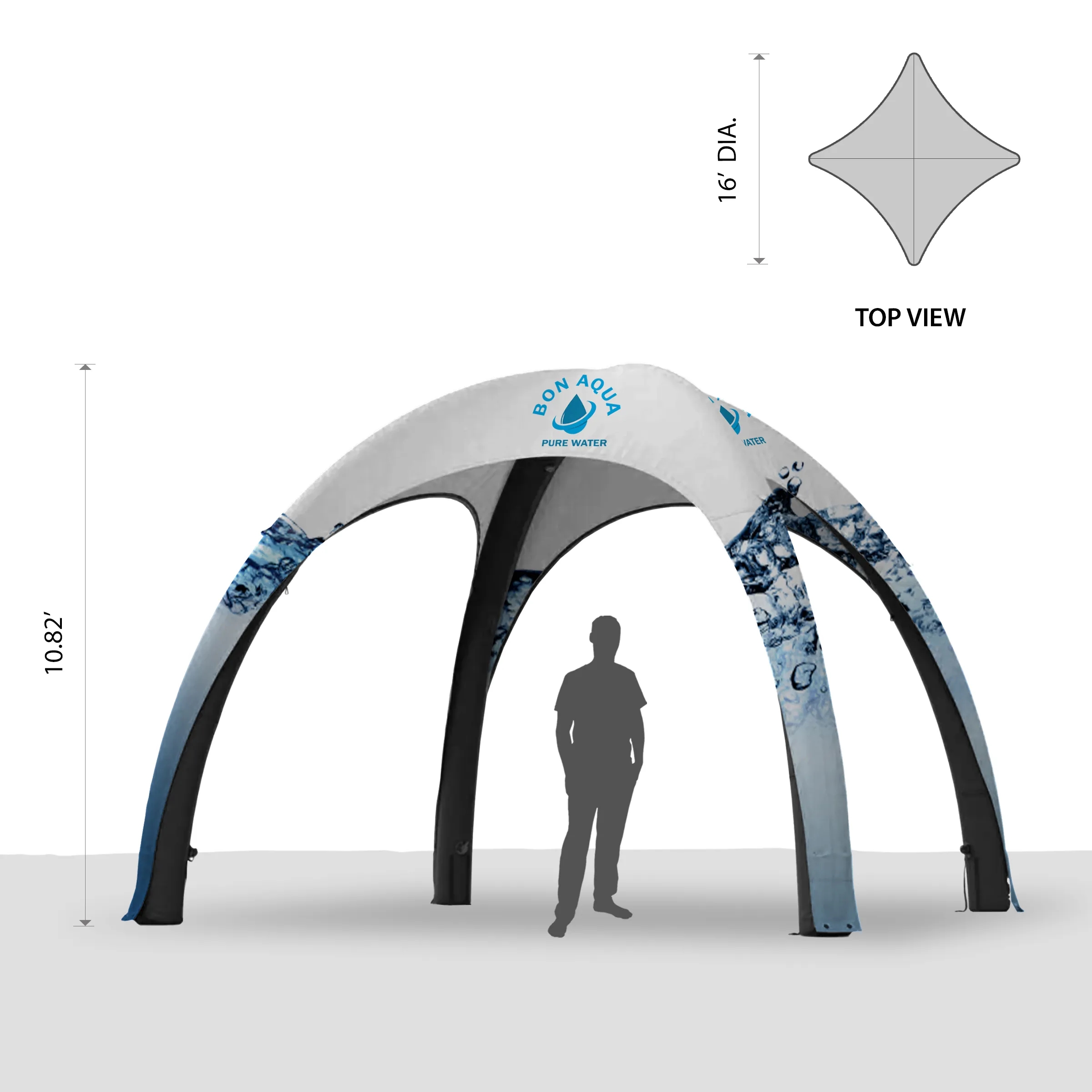 16' Custom Inflatable Spider Tent with 4 legs with Canopy 2