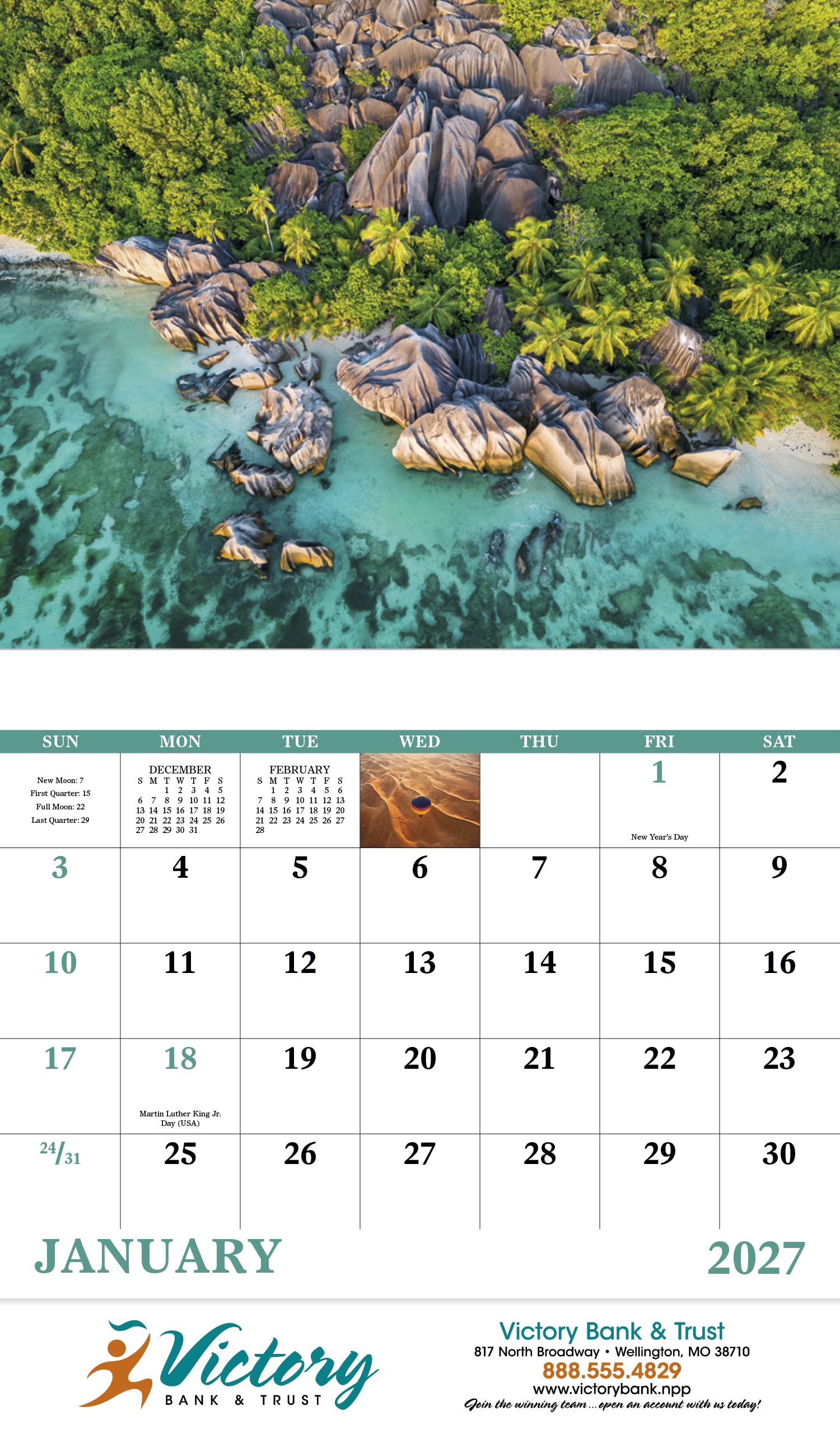 Good Value™ View from Above - Stapled Calendar 40