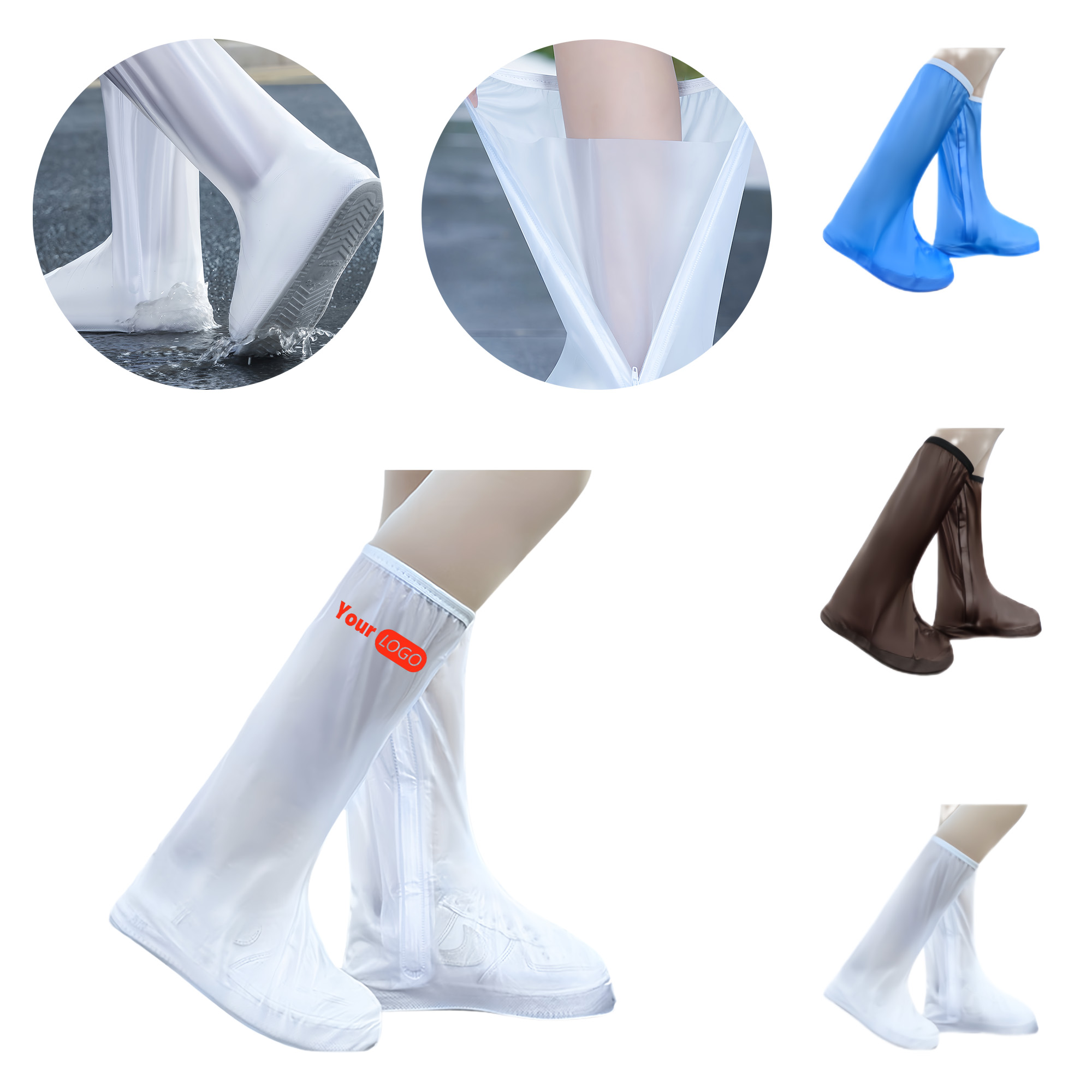 All-Season PVC High-Cut Waterproof Shoe Covers 2