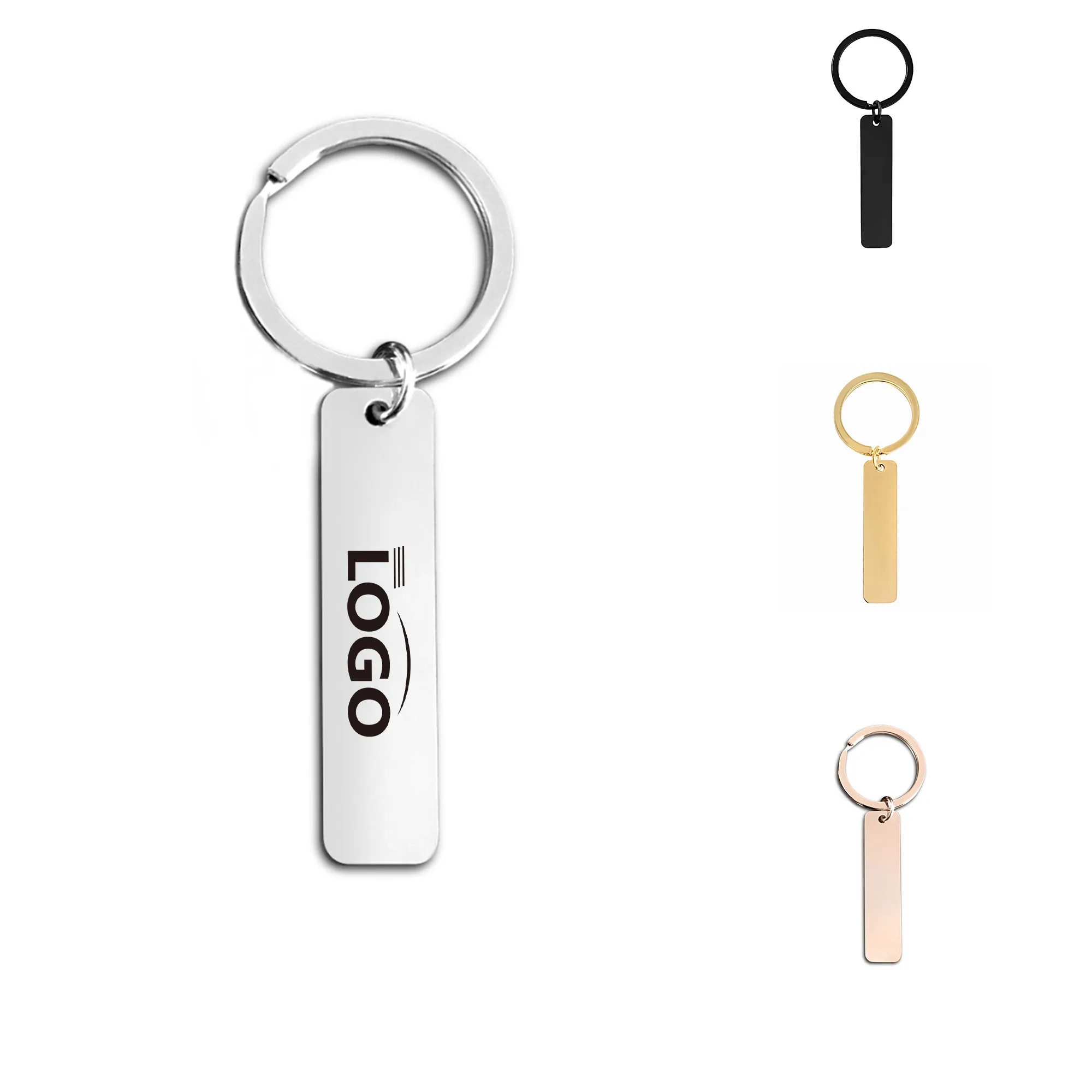 Laser Engraved Stainless Steel Keychain MOQ 20pcs 1