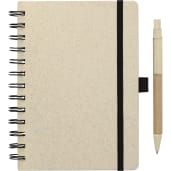 FSC® Mix 5" x 7" Wheat Straw Notebook with Pen 2