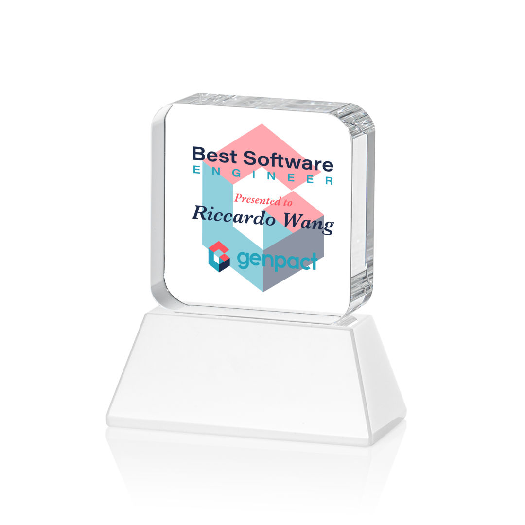 Flamborough VividPrint™ Award on Base - White 4