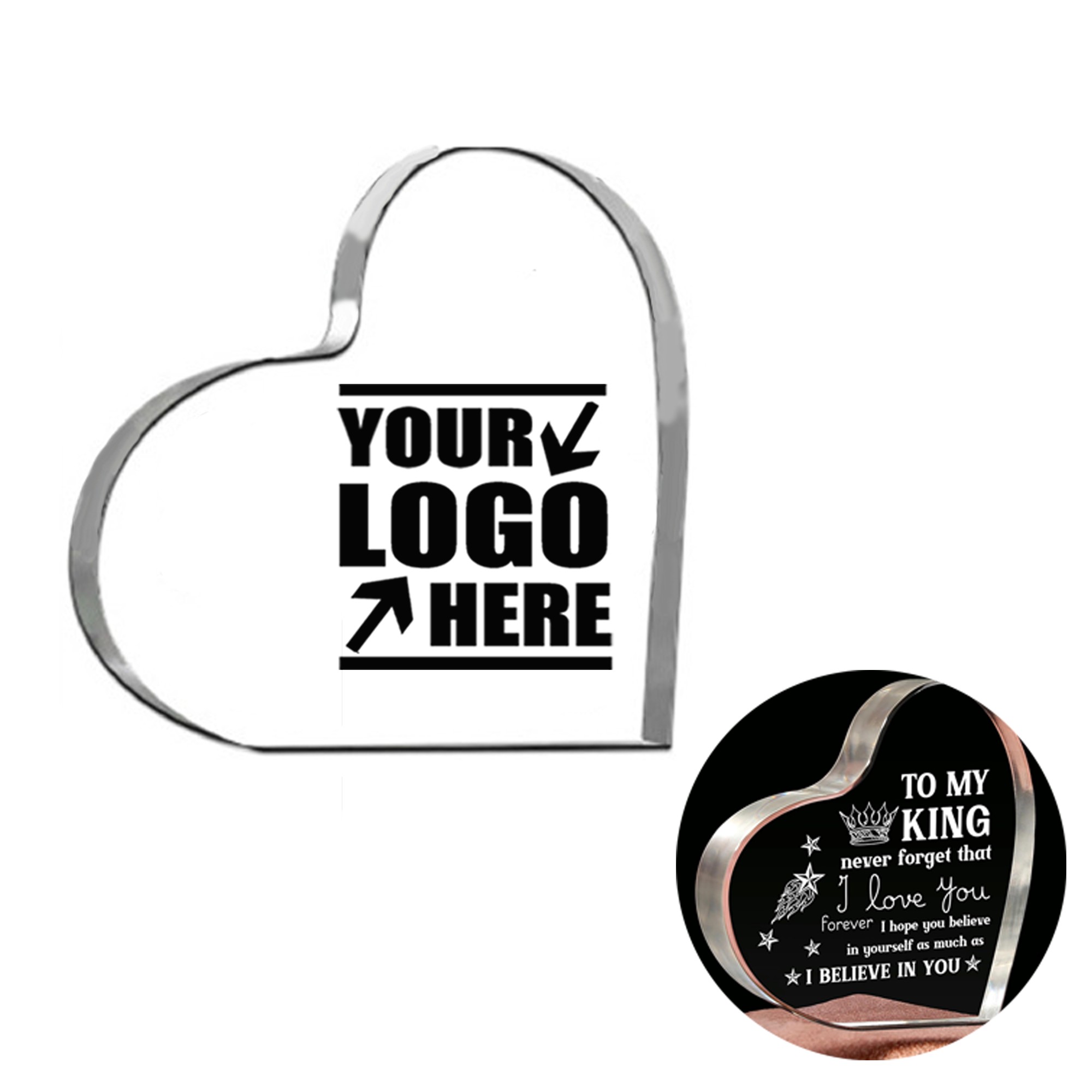 Clear Acrylic Heart Shape Display 2