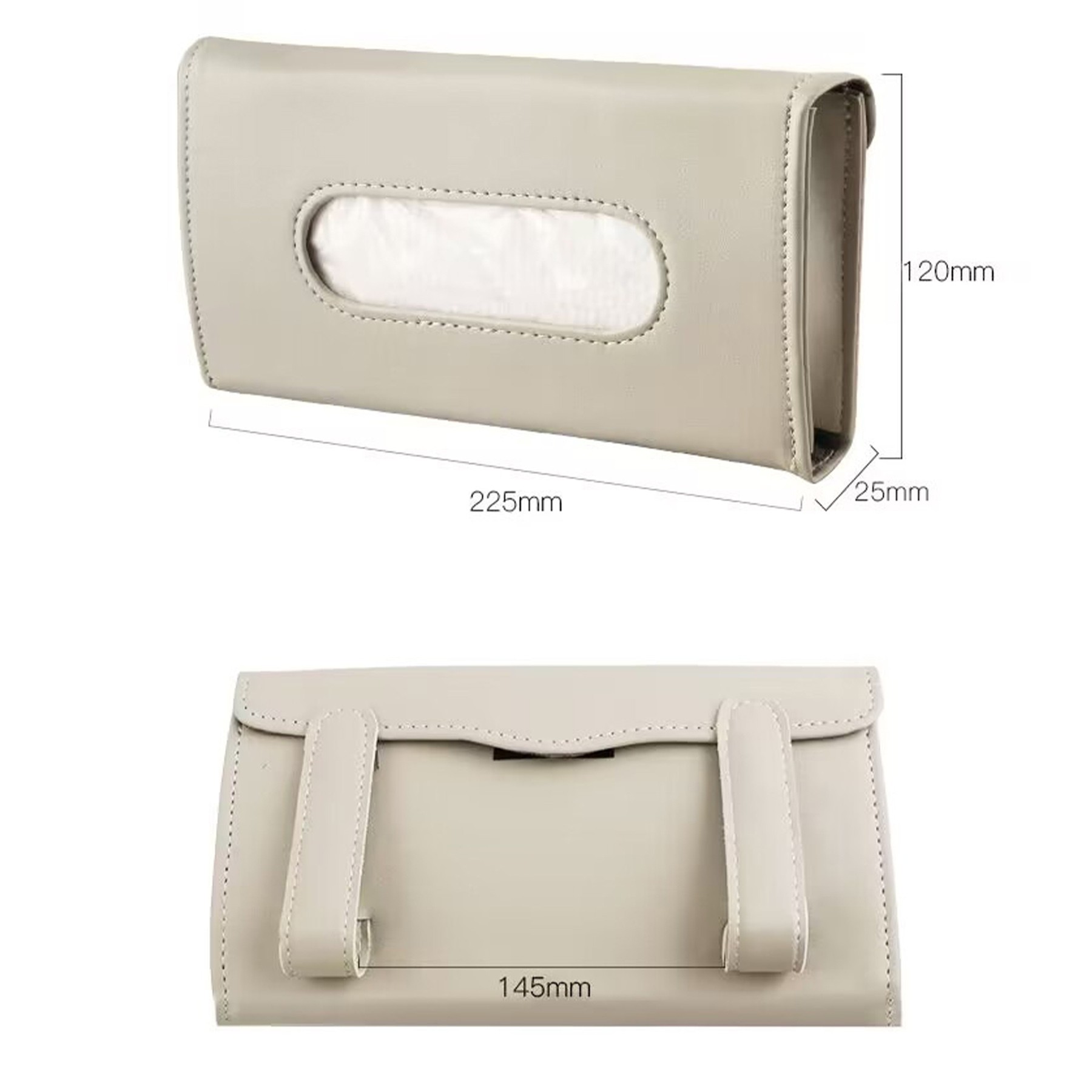 Pu Leather Backseat Car Tissue Case Holder 2