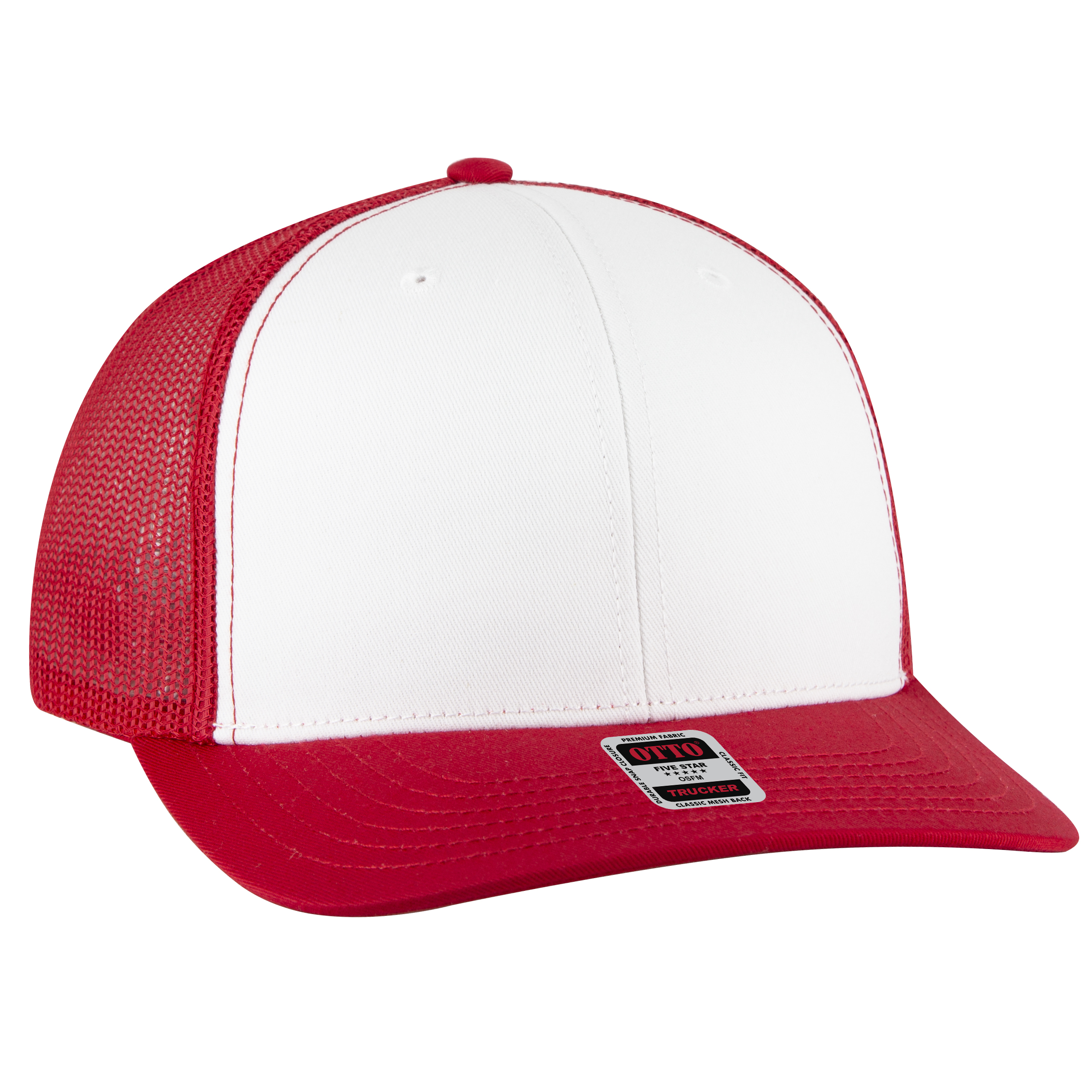 OTTO CAP® 6 Panel Mid Profile Mesh Back Trucker Hat 67