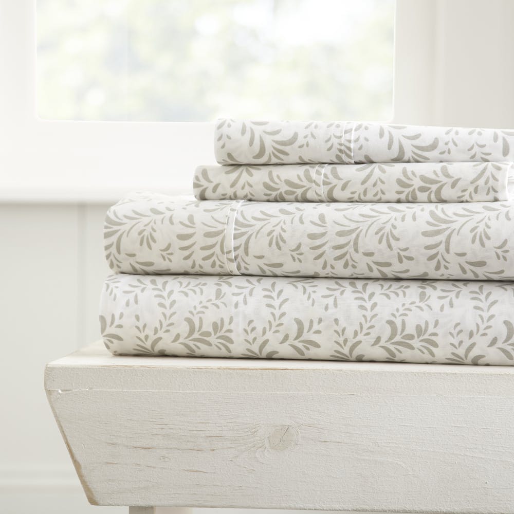 Premium Sheet Sets - Light Blue Vine Full 4 Piece 2