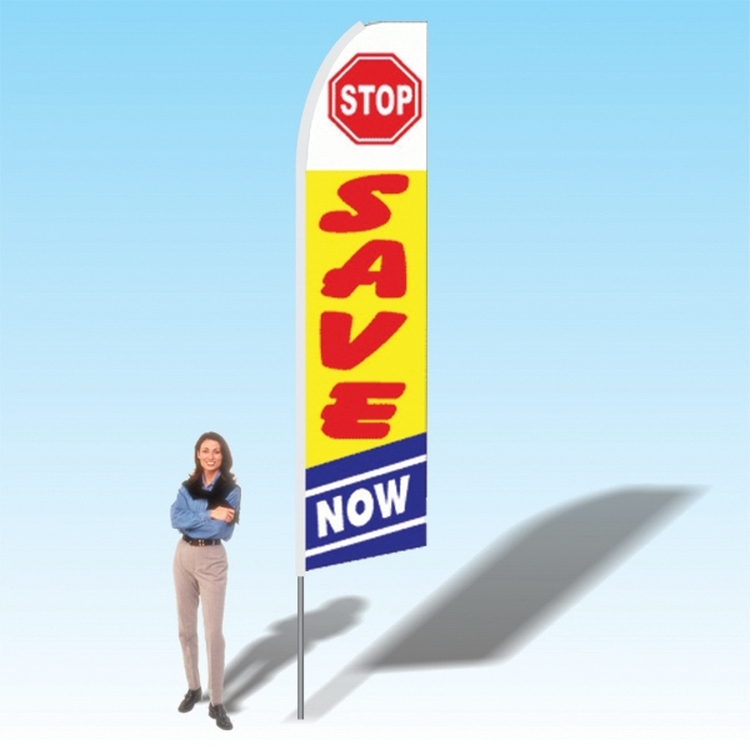 15FT Stop Save Now Advertising Banner Flag 2