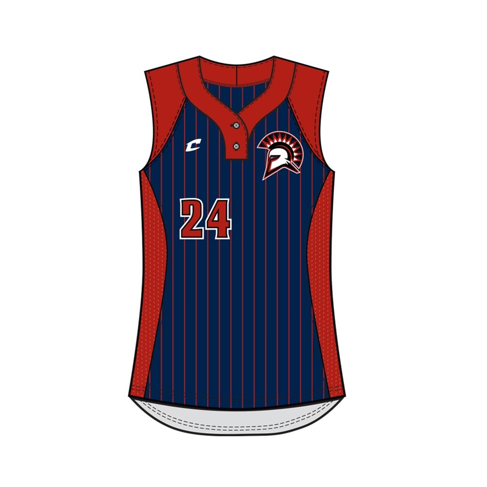 Juice 2-Button Sleeveless Fitted Jersey Active Cloth/Pin Dot Mesh