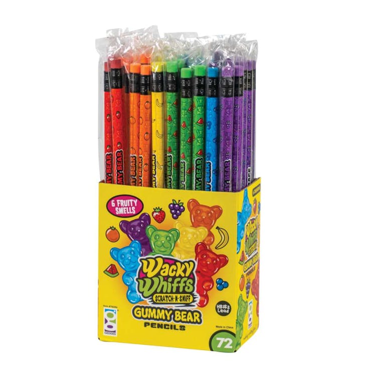Wacky Whiffs Gummy Bear Pencils Assorted 72 Pack 1