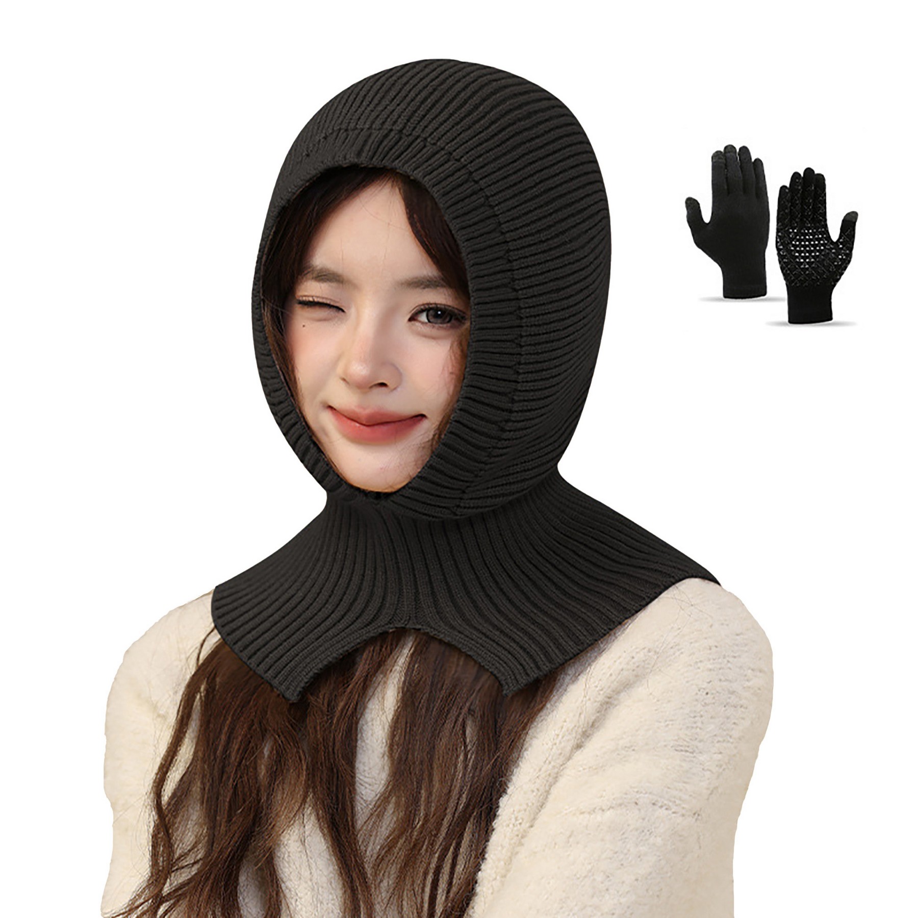 Ear Protection Knitted Neck Hat & Gloves 4