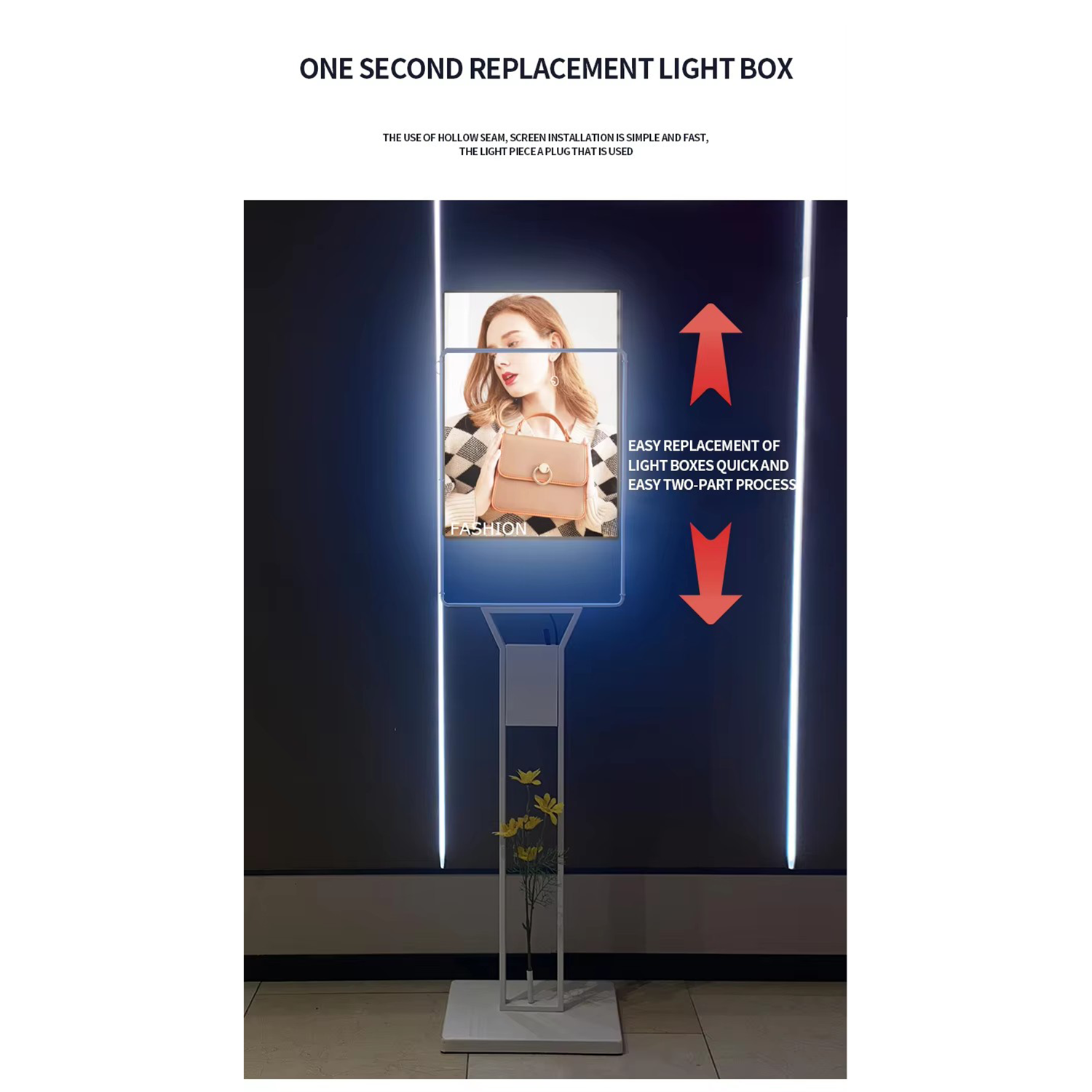 Led Metal Material Showroom Rack Stand 4