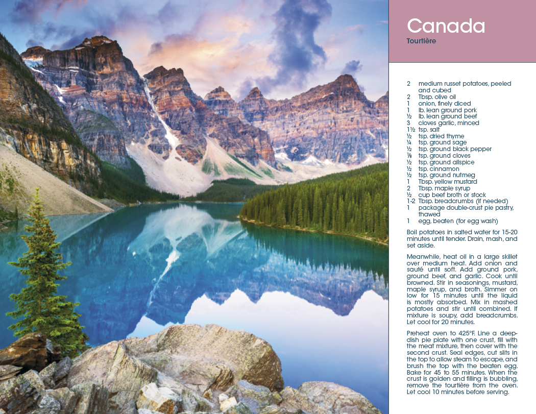 Triumph® Calendars World Scenes with Recipe Calendar 28