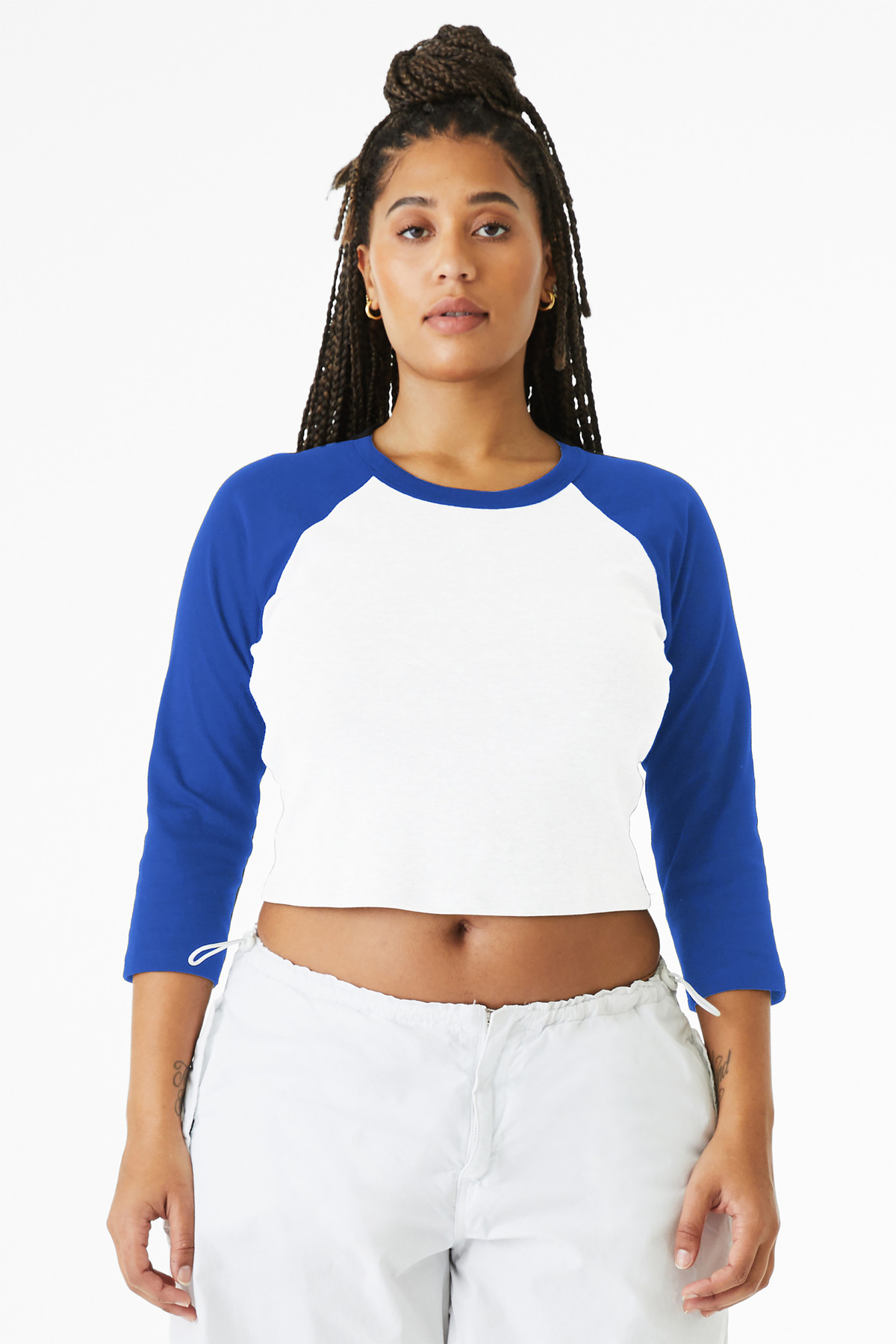 BELLA+CANVAS Women's Micro Rib 3/4 Raglan Baby Tee BC1200 9