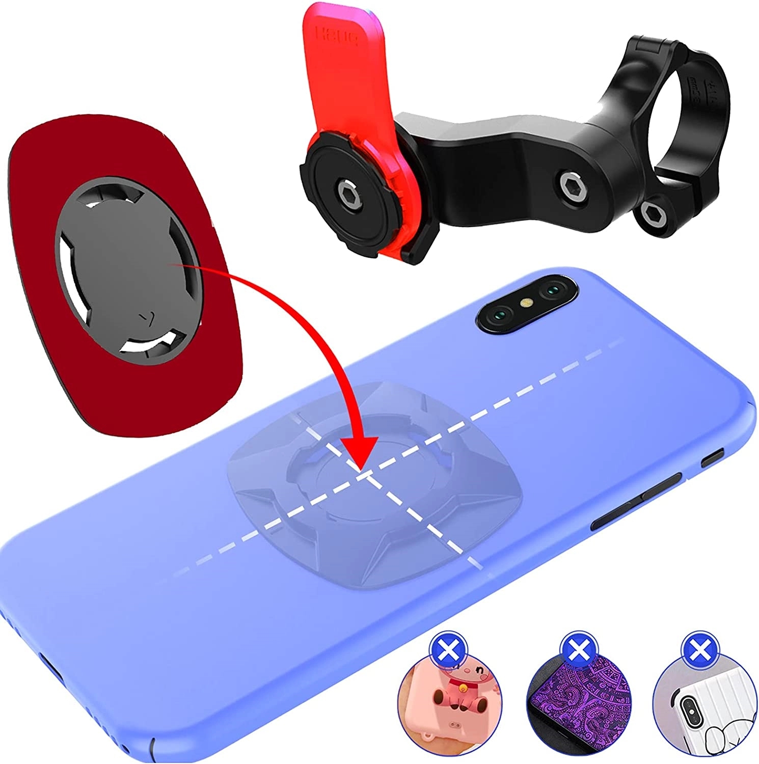 Bike Motorcycle Quick Twist Lock Phone Holder 8
