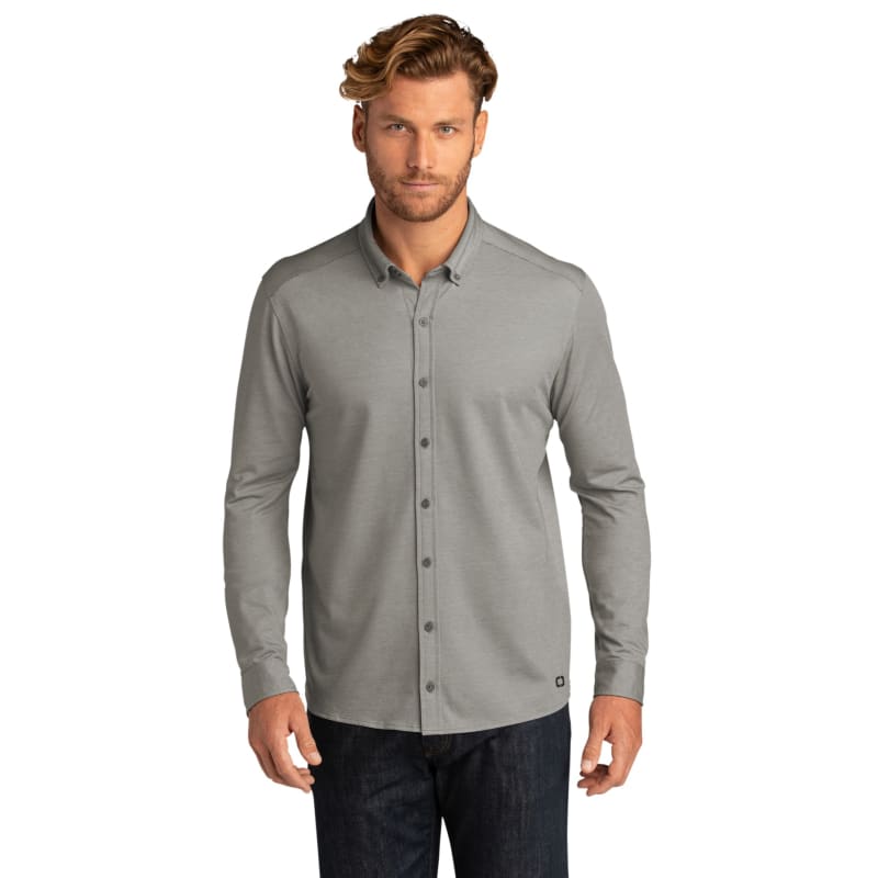 OGIO Code Stretch Long Sleeve Button-Up. 3