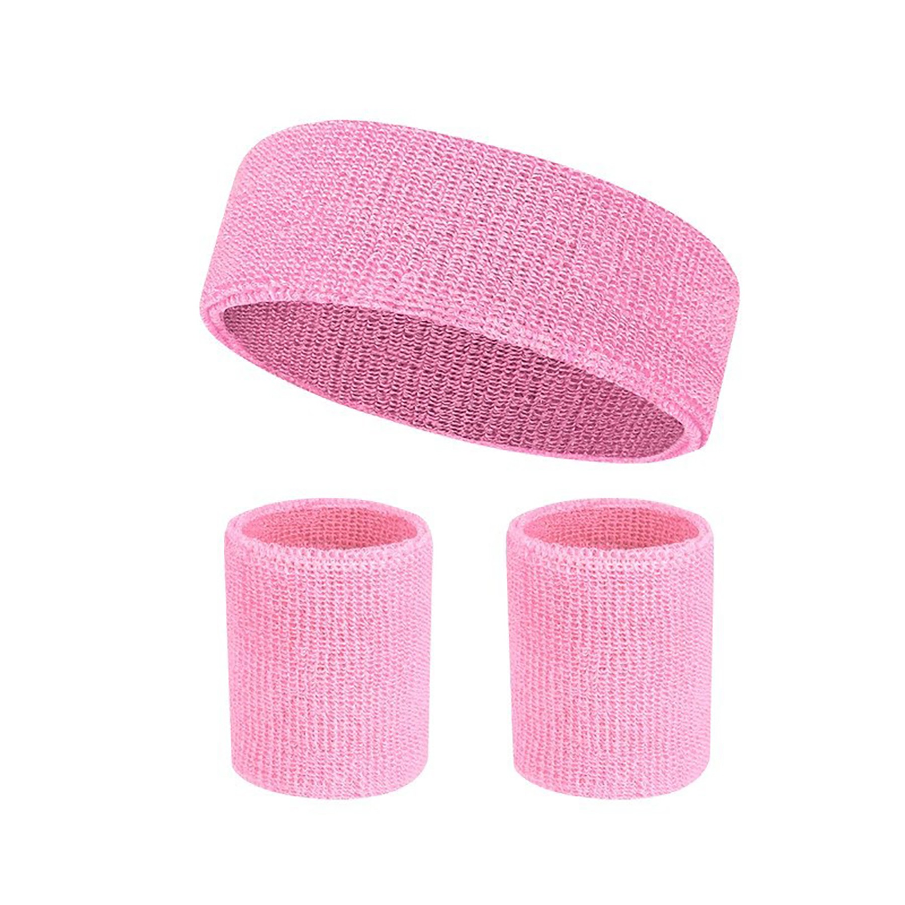 Solid Color 3 Pieces Bracer Wristband Sweatband 2