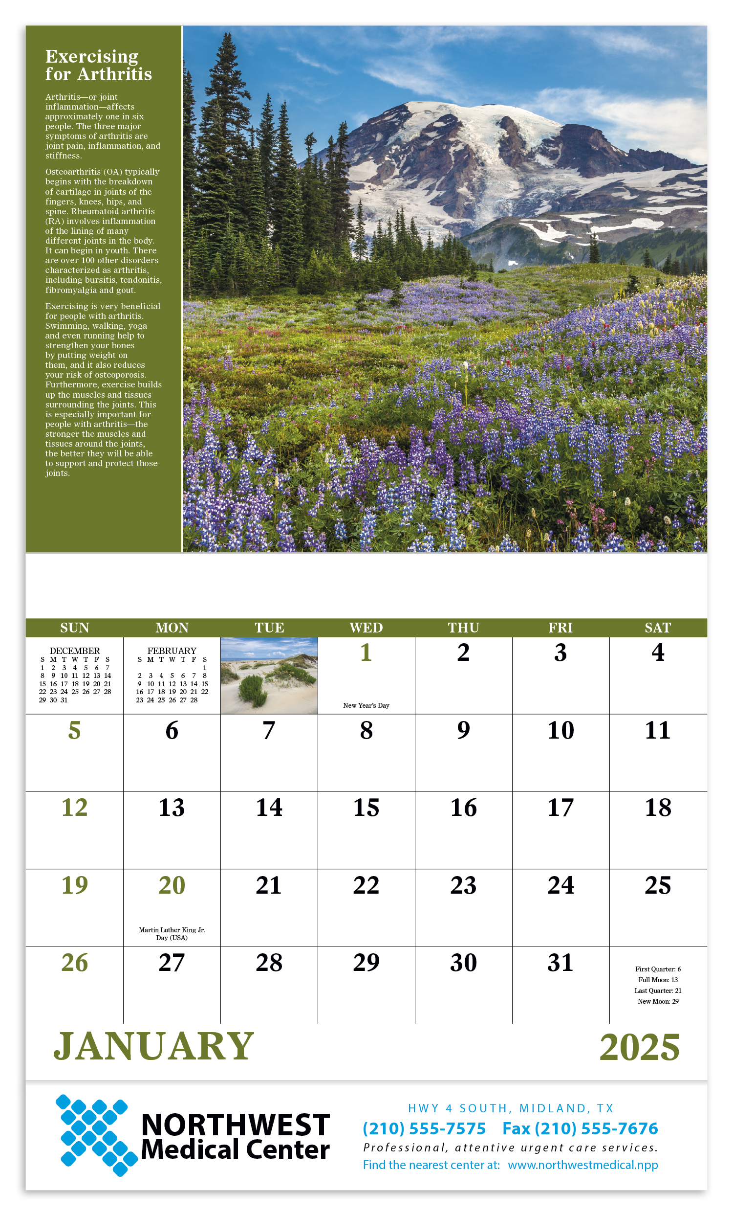 Good Value™ Healthy Living - Stapled Calendar 1