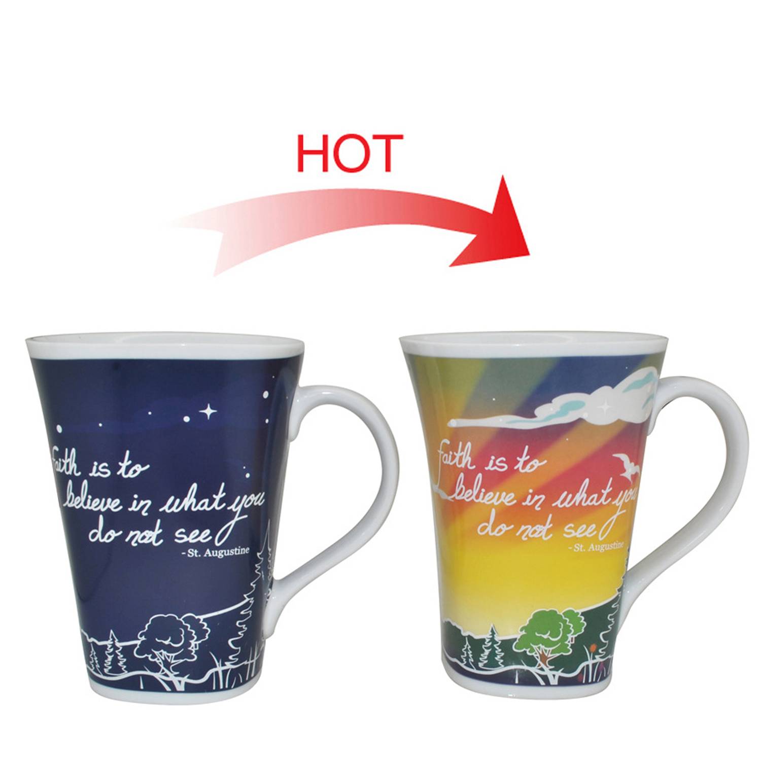 15oz Heat Senstive Color Changing Ceramic Mug 2