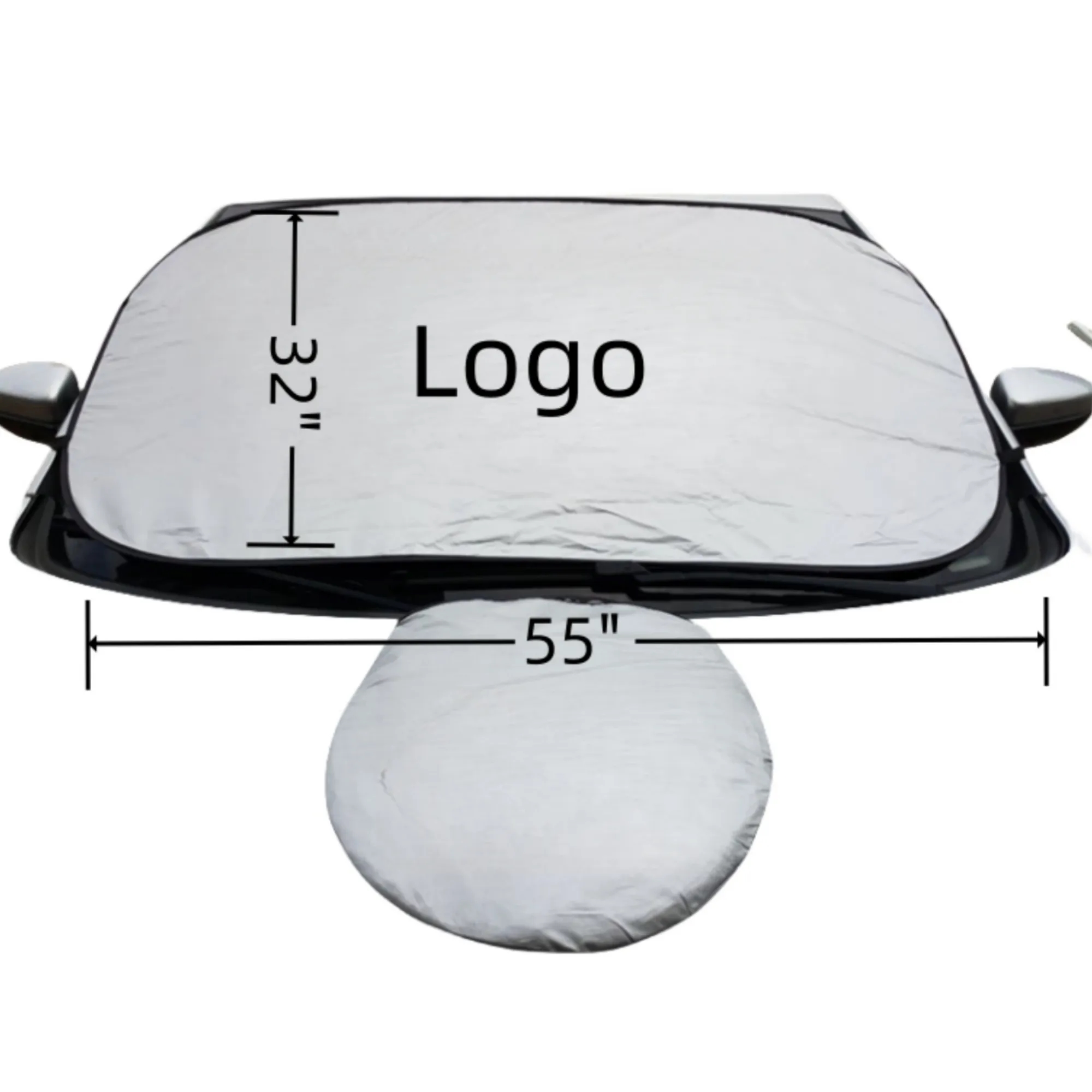 Custom Front Windshield Sun Shade With Pouch 3