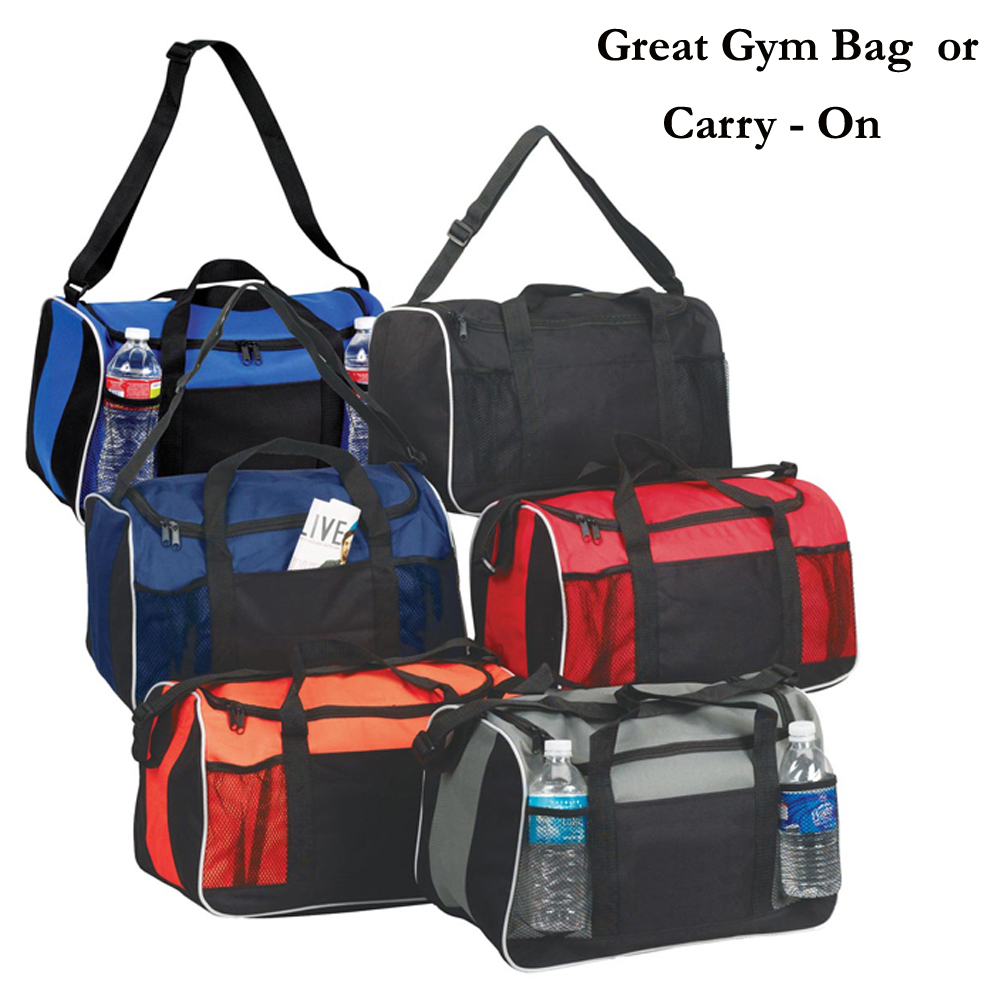 Sport 600D Polyester Duffel Bag with Mesh Pockets & Adjustable Shoulder Strap 2
