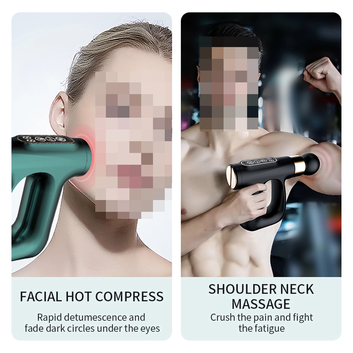 3 In 1 Hot Compress Pulse Massage Professional Fascia Gun 8