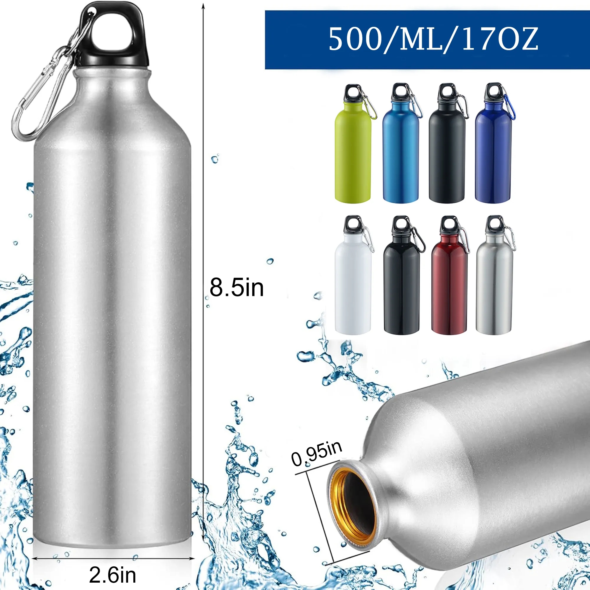 500ml Stainless Steel Water Bottle, custom water bottle with logo imprint 3