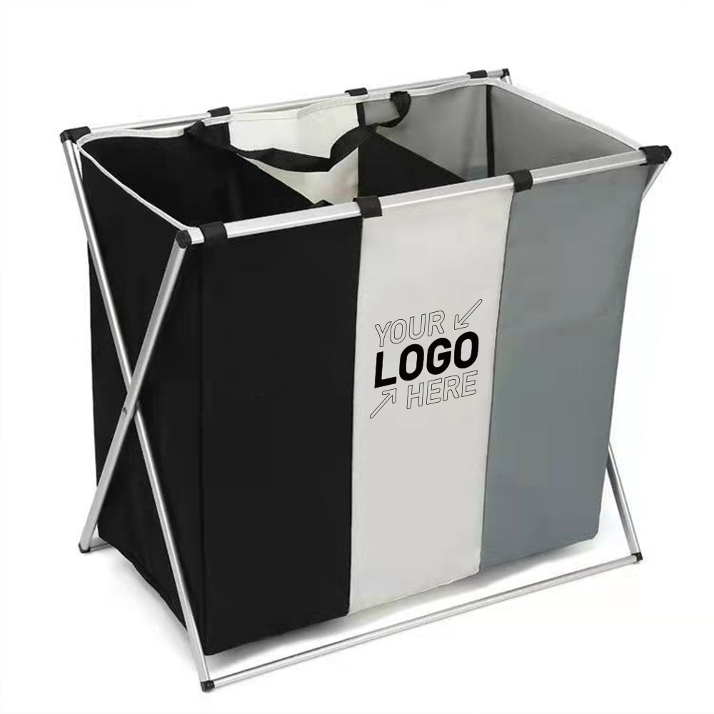 135L Laundry Cloth Hamper Sorter Basket Bag 6