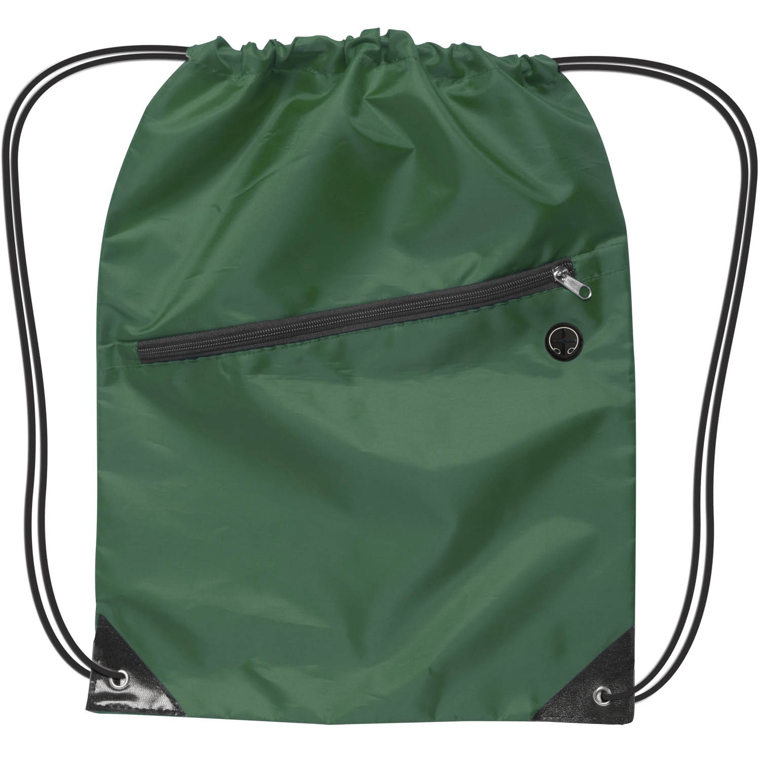 210D Drawstring Backpack W/ Front Zipper Pocket 8
