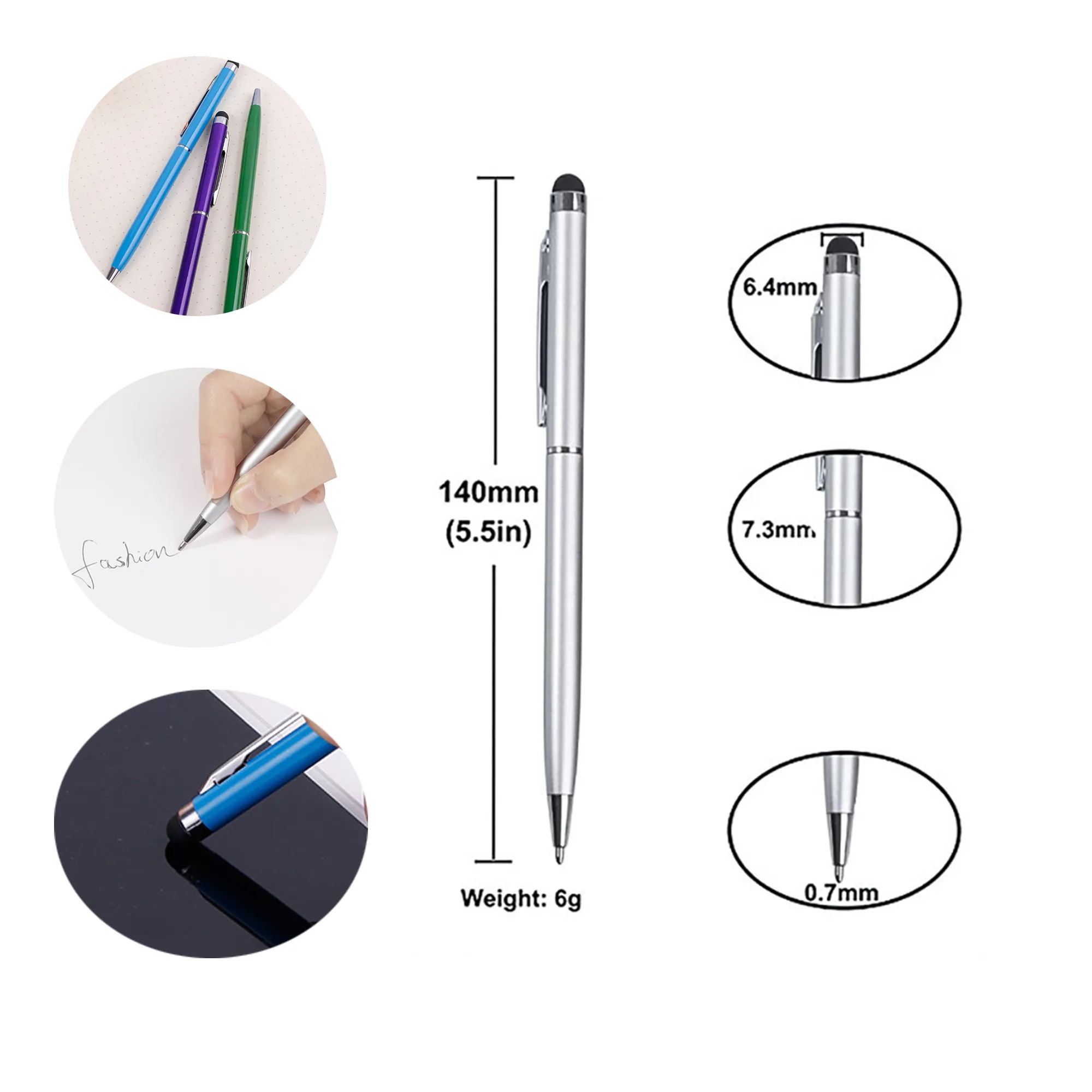 Metal Ballpoint Pen / Stylus MOQ 100PCS 17