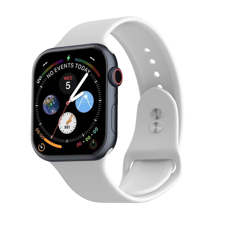Apple Watch Dual Clasp Bands - White Silicone 42mm/44mm/45mm 1