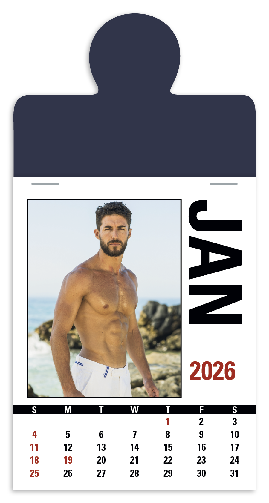 Triumph® Calendars Press-N-Stick Male Call Calendar 7