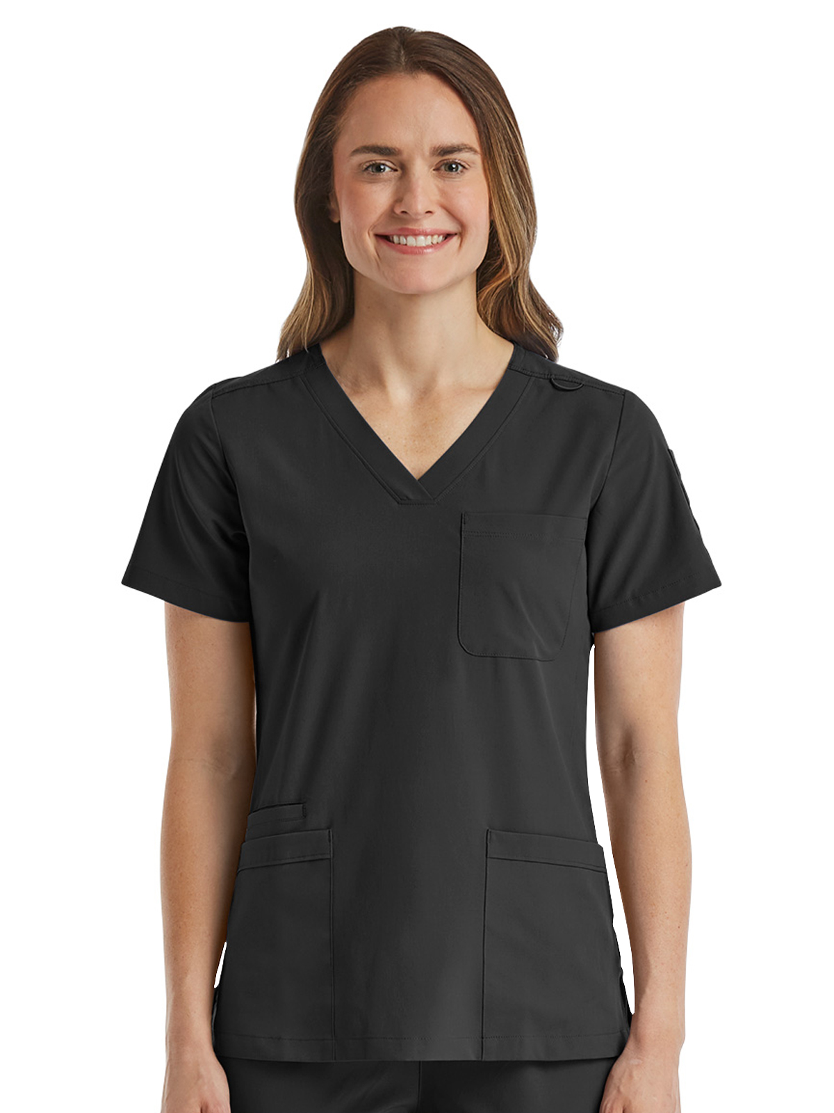 ScrubJoy Originals - Women's Fitted Six-Pocket V-Neck Top 10