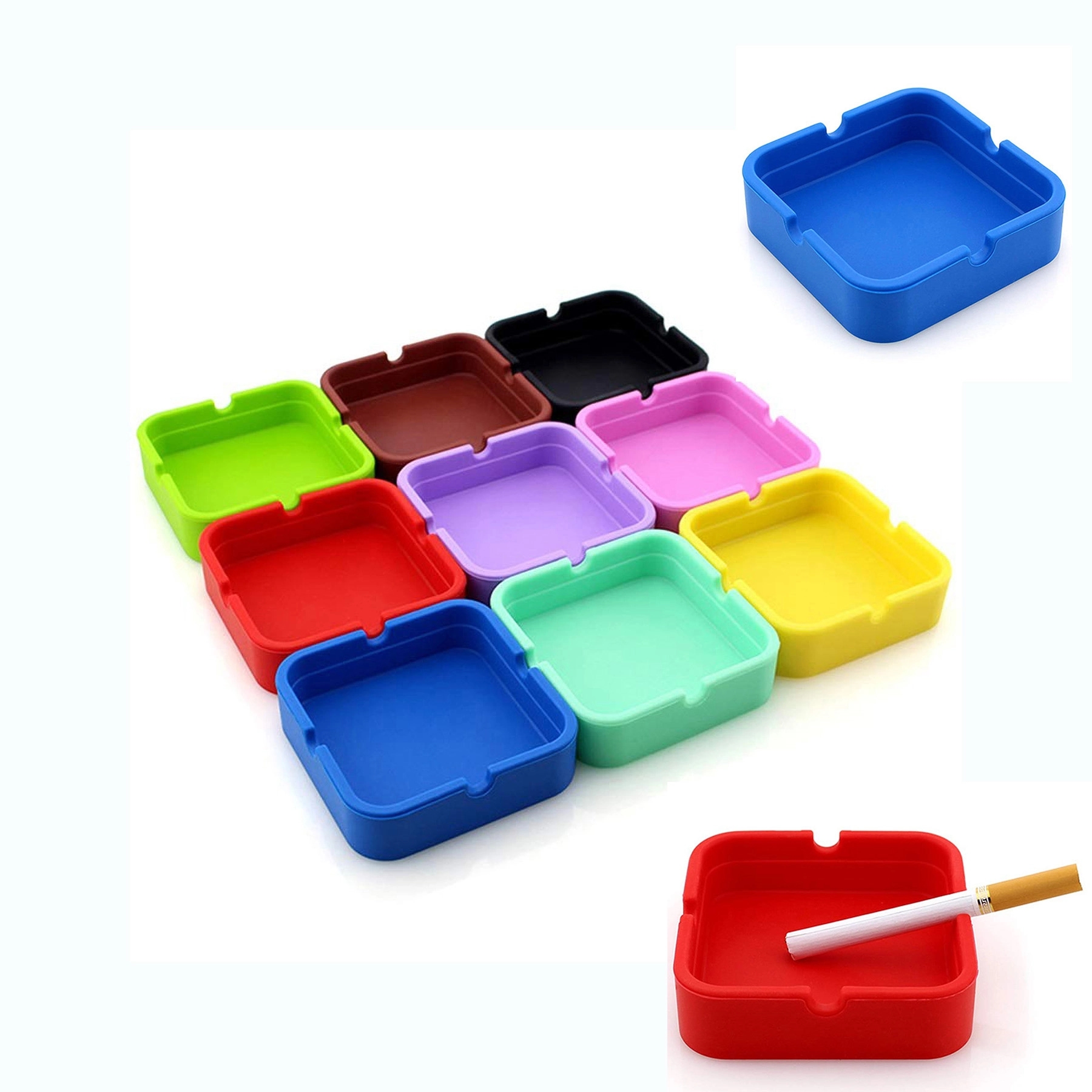Square Collapsible Ashtray