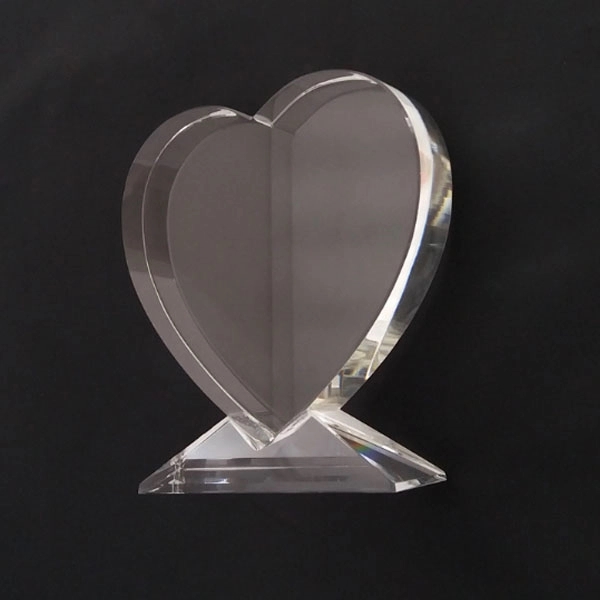 Crystal Heart Shaped Award Trophy 3