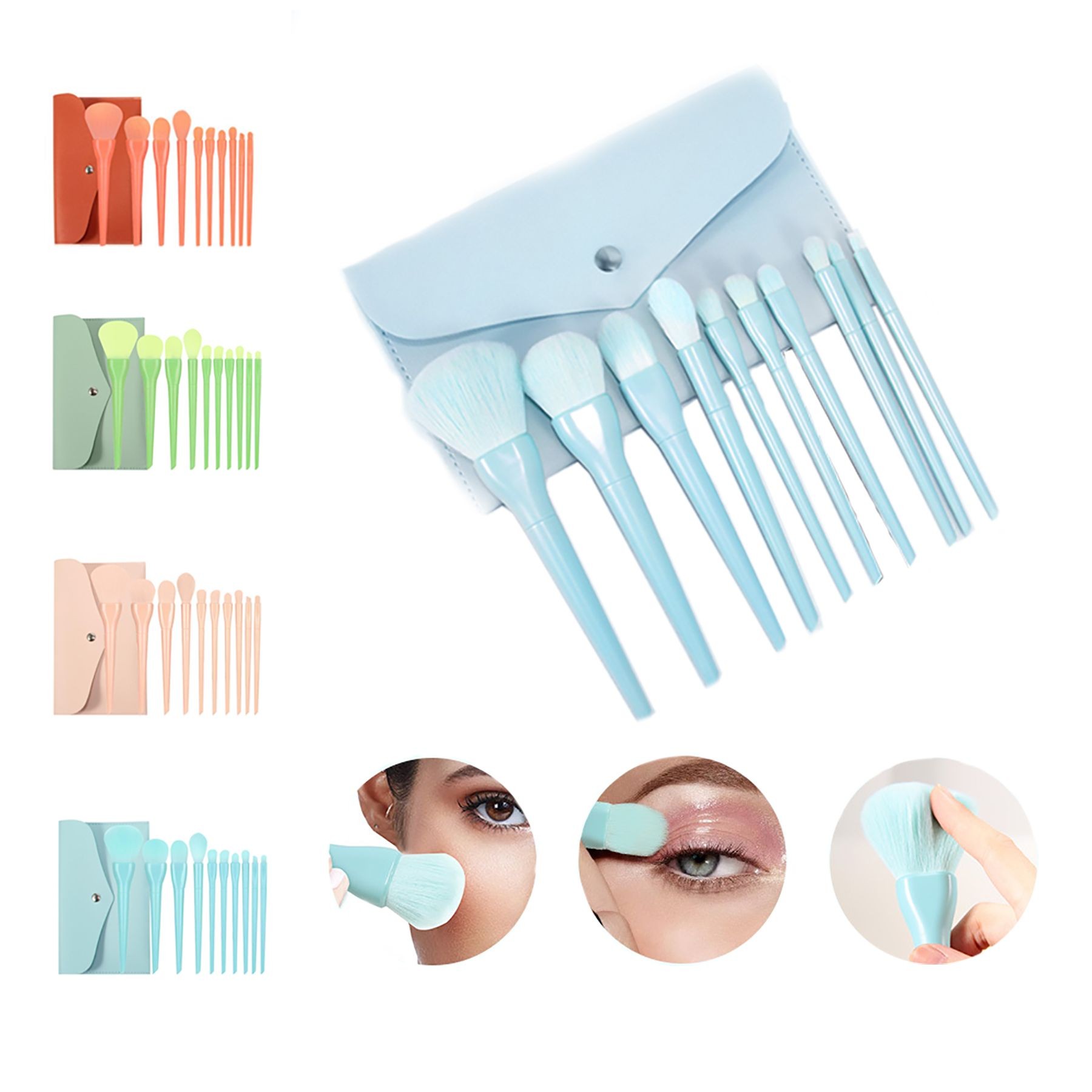 10 Piece Makeup Brushes Set Tools