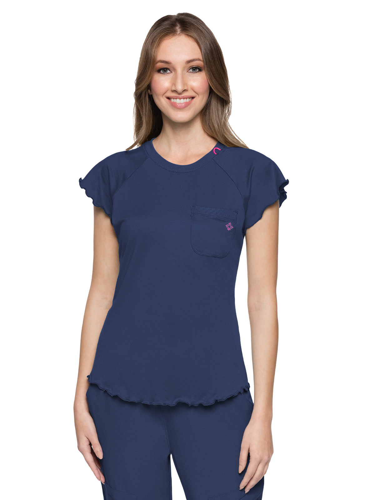 Med Couture - MC Layers - Women's 1-Pocket Lettuce-Edged Top 10