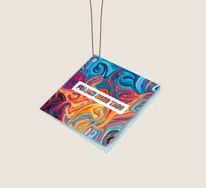 Folded Hang Tags - 3" x 6" (Folds to 3" x 3") 1