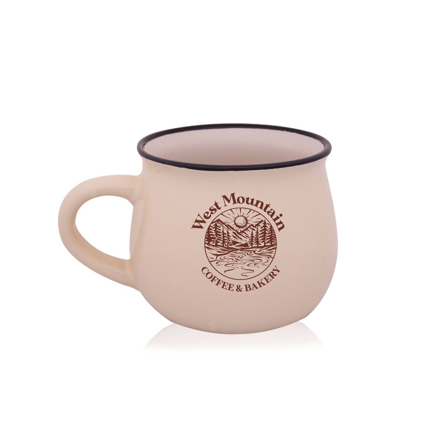 12 oz. Two-Tone Potbelly Ceramic Mug (2 Color Imprint) 9