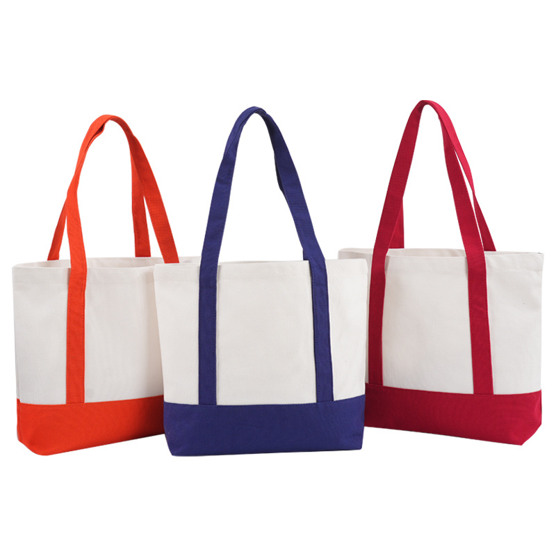 Cotton Canvas Tote Bag, custom tote bag with logo imprint 1