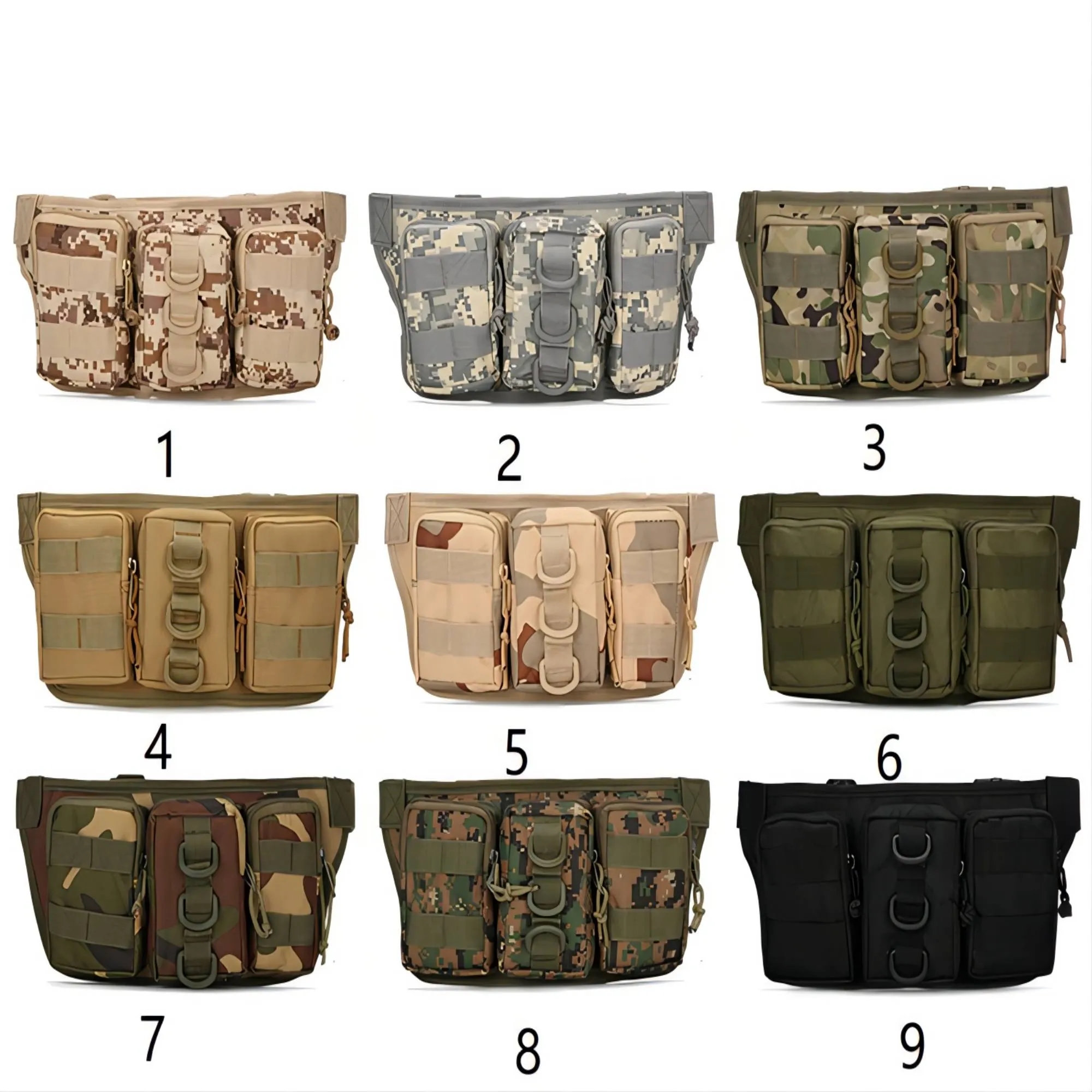 Utility Camouflage Tactical Waist Pack MOQ 50PCS 3