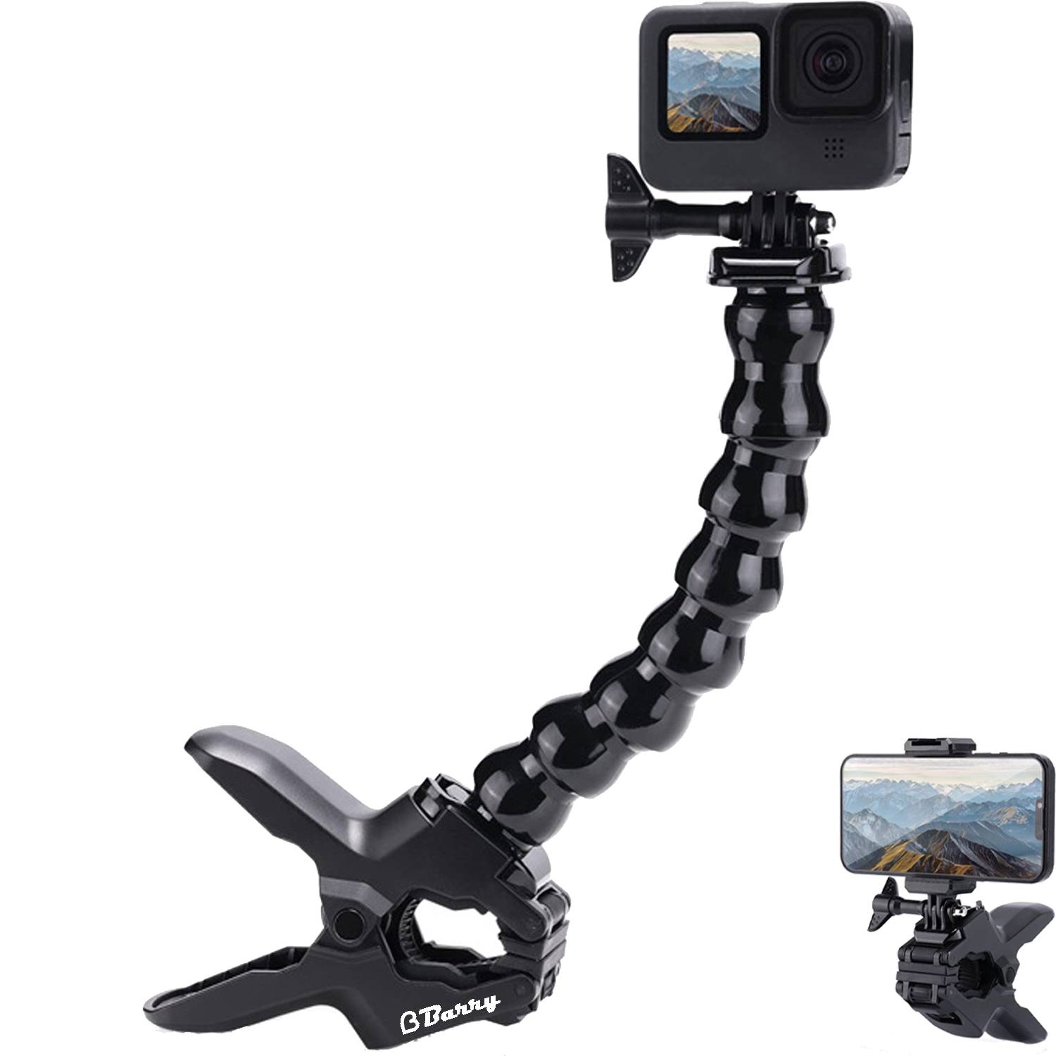 Gooseneck Phone Sports Camera Holder w/ Clip 2