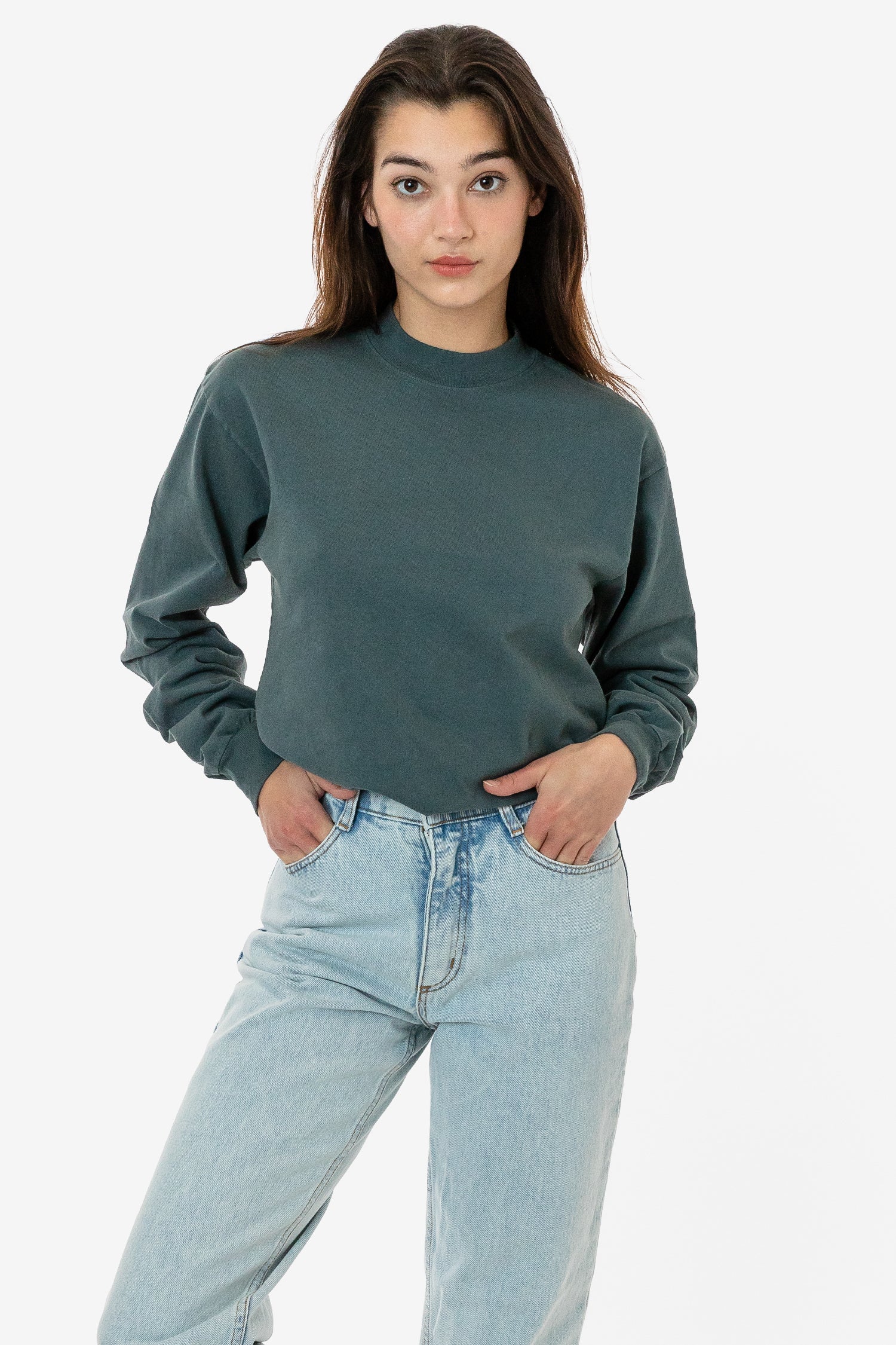 L/S MOCK NECK SHIRT 7.5OZ 2