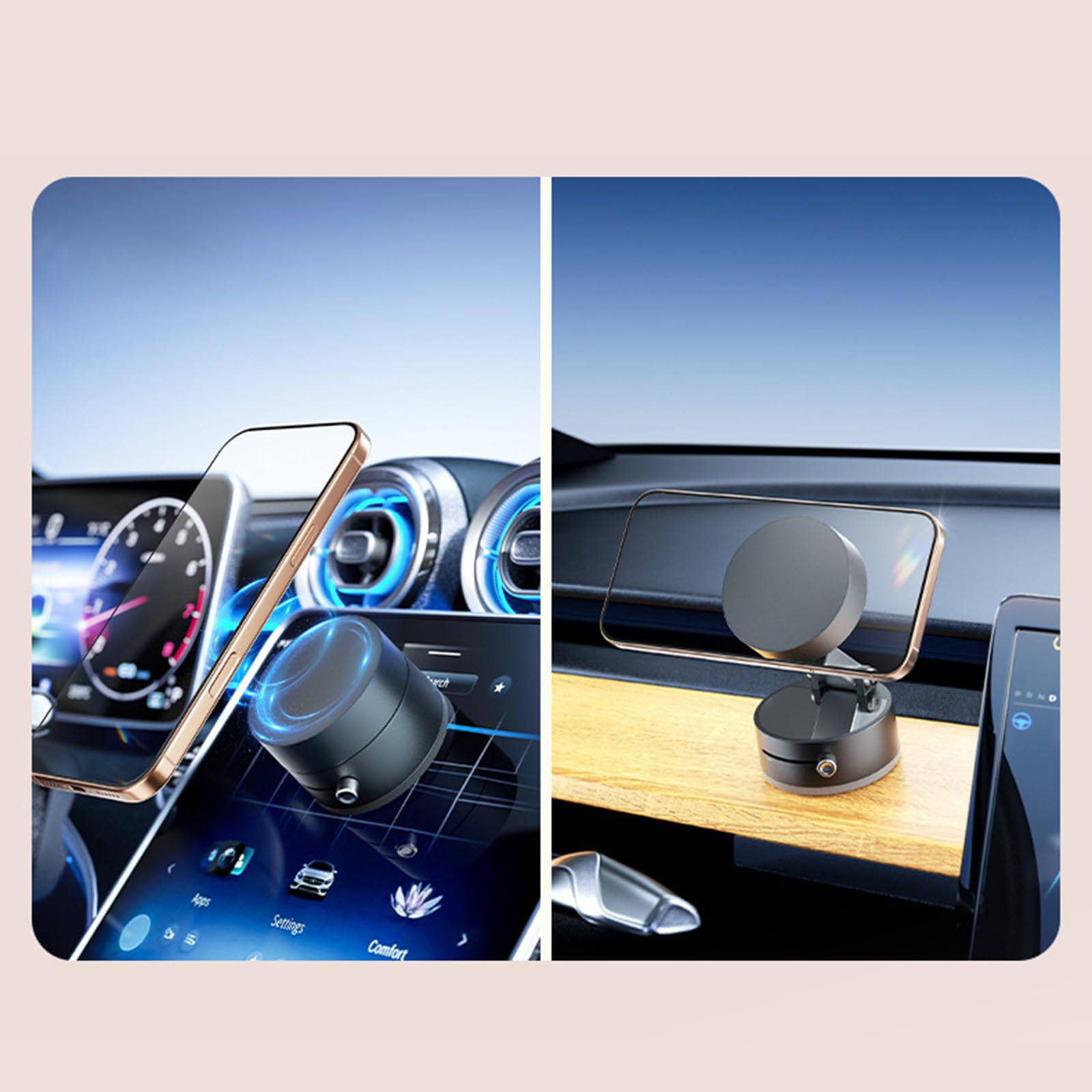 Magnetic Vacuum Suction Cup Fixed Mobile Phone Holder 3