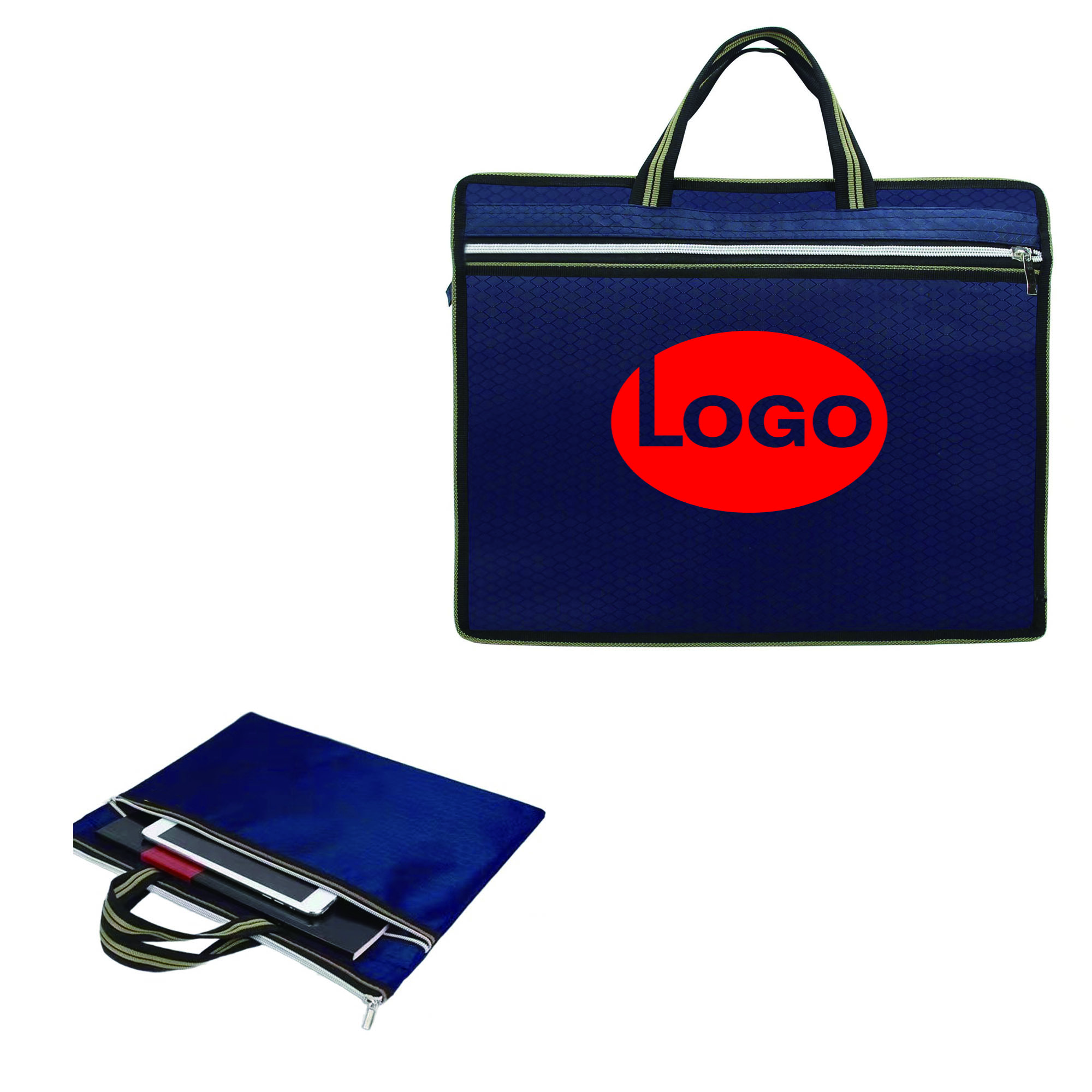 MOQ 50 PCS Oxford Zipper Business Document Bag 3