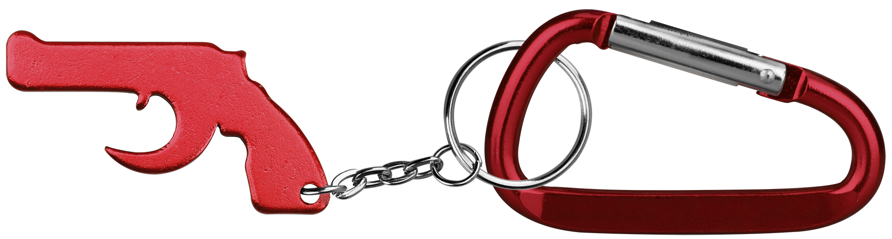 Gun Shape Bottle Opener Key Chain & carabineer 3