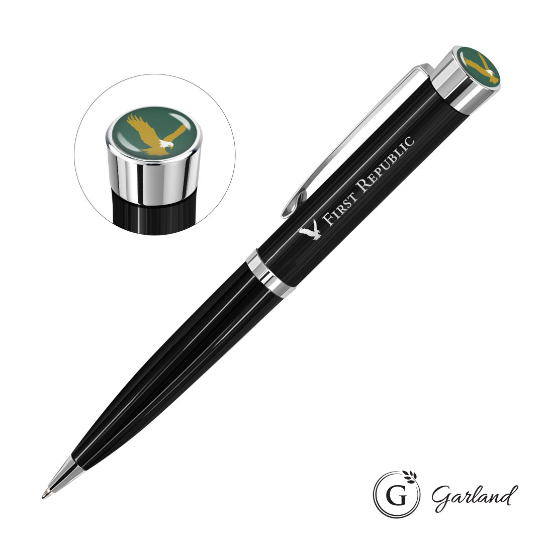 Garland® Executive Custom Color Ballpoint Twist Pen - Chrome 7